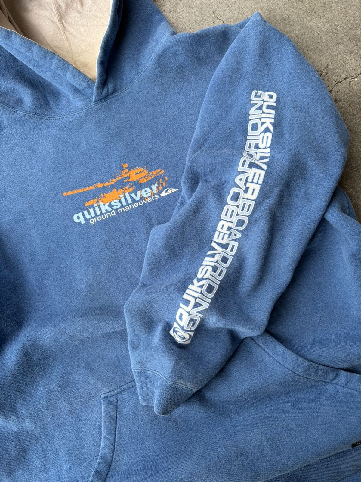 Quicksilver Vintage 90’s Y2K Surfwear Faded Quicksilver Hoodie Size US XL / EU 56 / 4 - 2 Thumbnail
