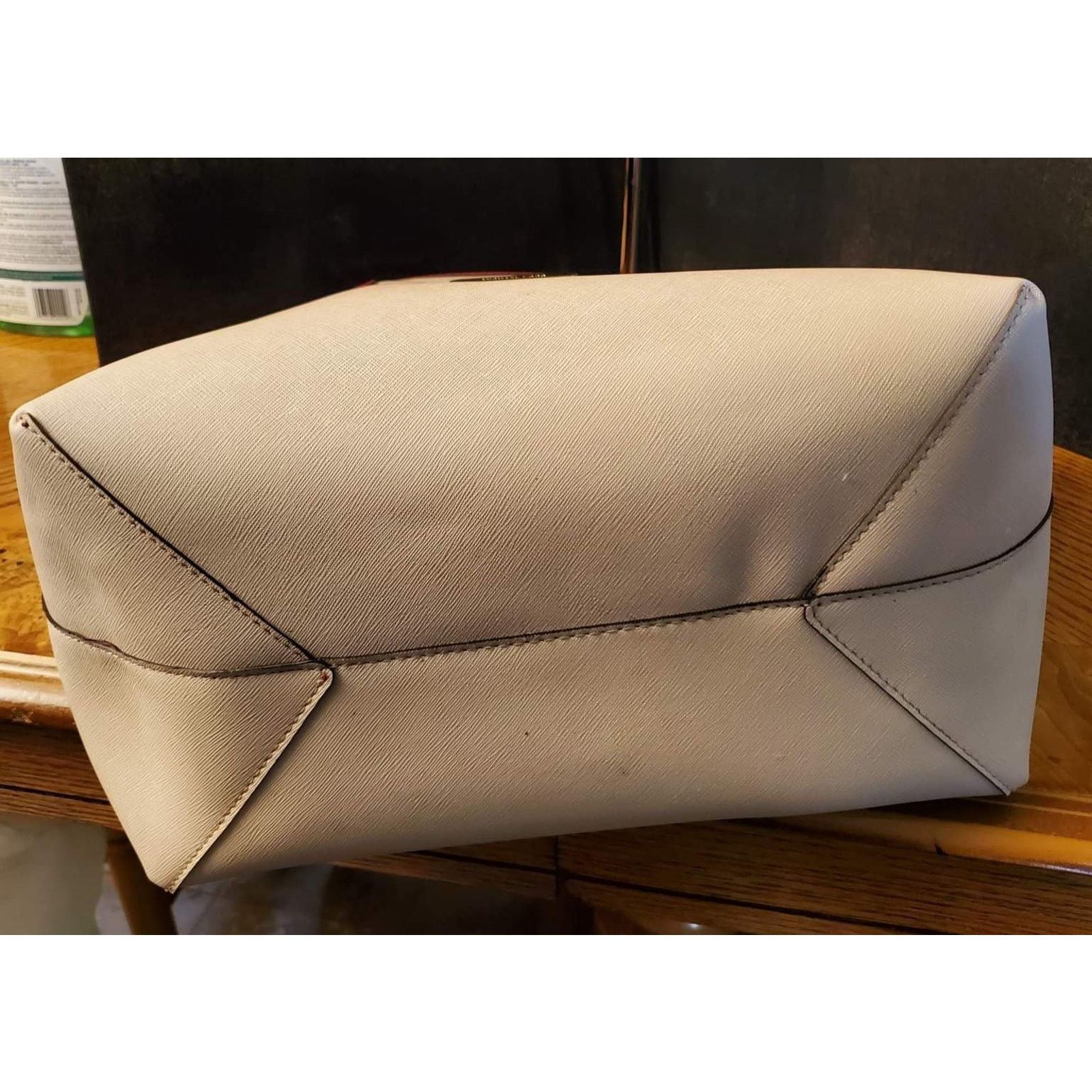 Michael Kors Michael Kors Reversible Tote Burgundy Cream & Leather Insert Size ONE SIZE - 5 Thumbnail