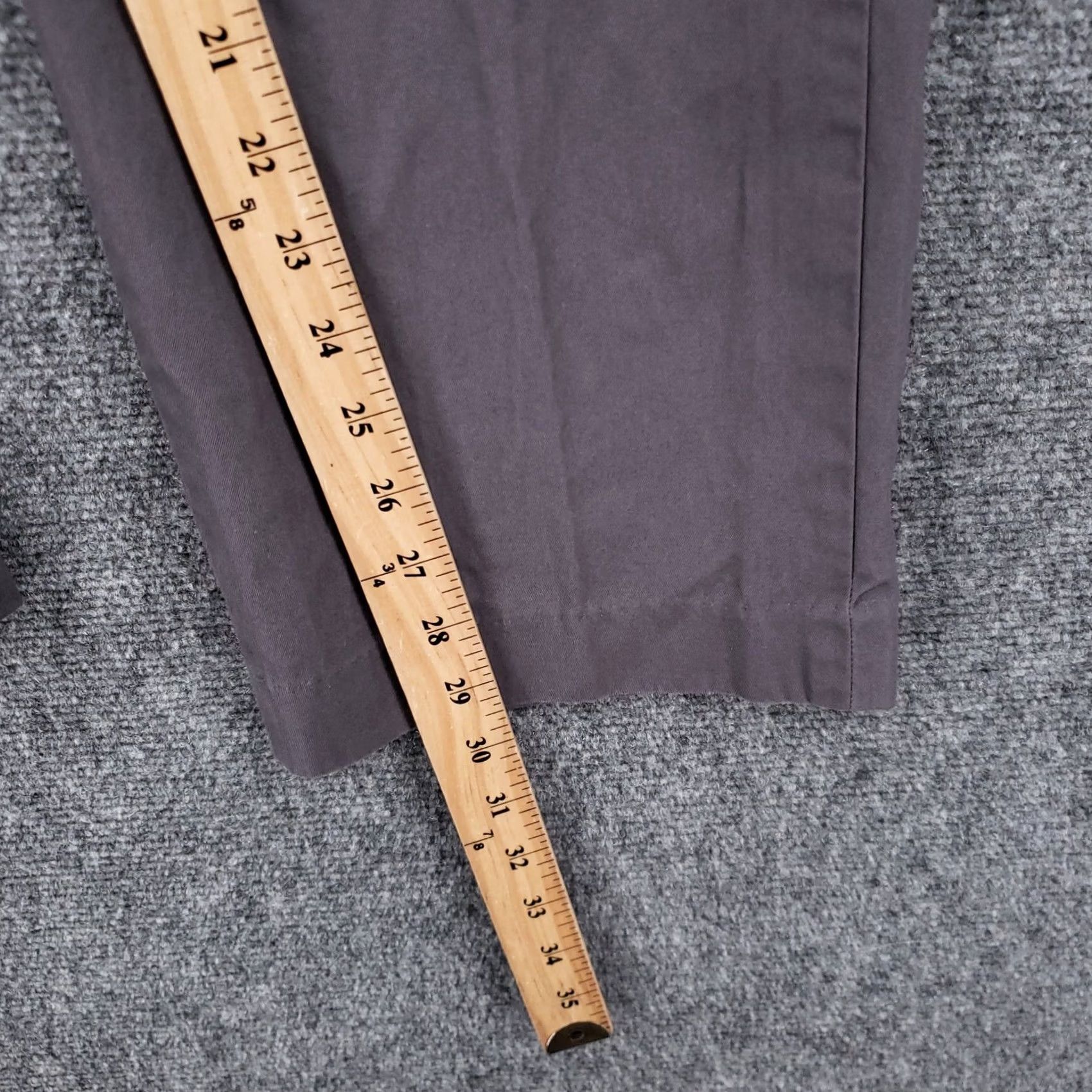 Bonobos Bonobos Pants Mens 35x30 Gray Straight Fit Chino Flat Front Trouser Zip Fly Size US 35 - 5 Thumbnail