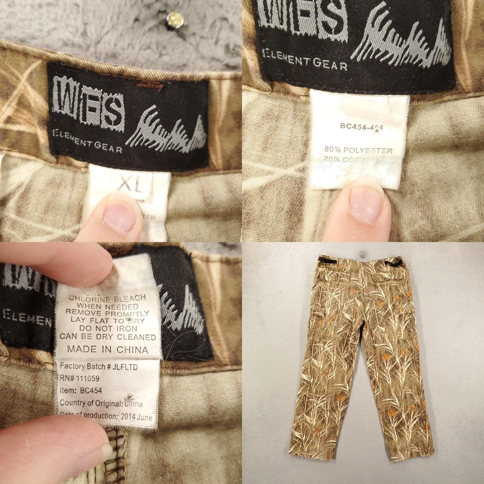 Doublet WFS Jeans Mens XL Camo Duck Hunting 90s Grunge Cargo Pockets Straight Denim Multicolor Camouflage Size US 36 / EU 52 - 8 Thumbnail
