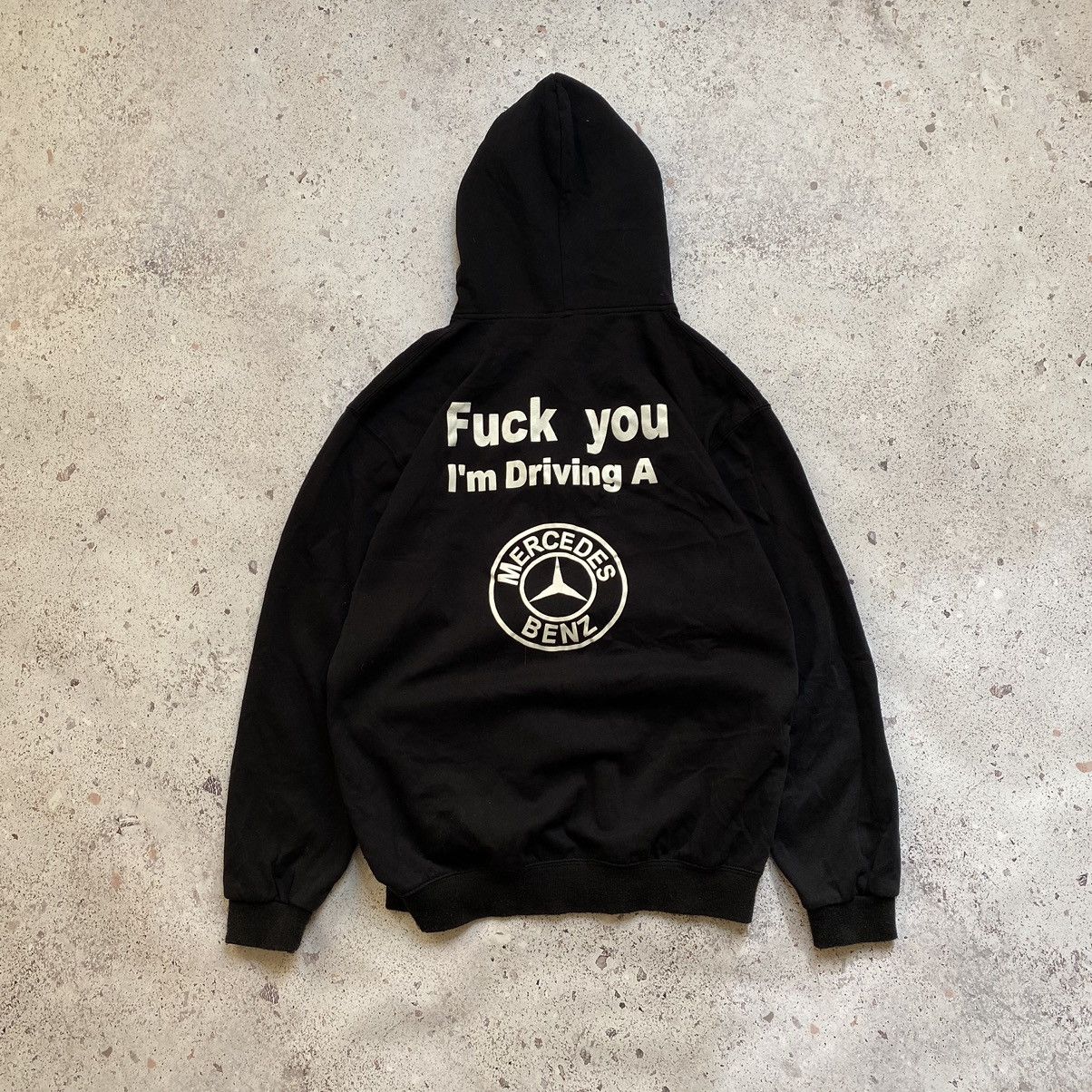 Mercedes-Benz Vintage Y2K Mercedes Zip Hoodie F*ck Driving Baggy Fit Japan Size US XL / EU 56 / 4 - 3 Thumbnail