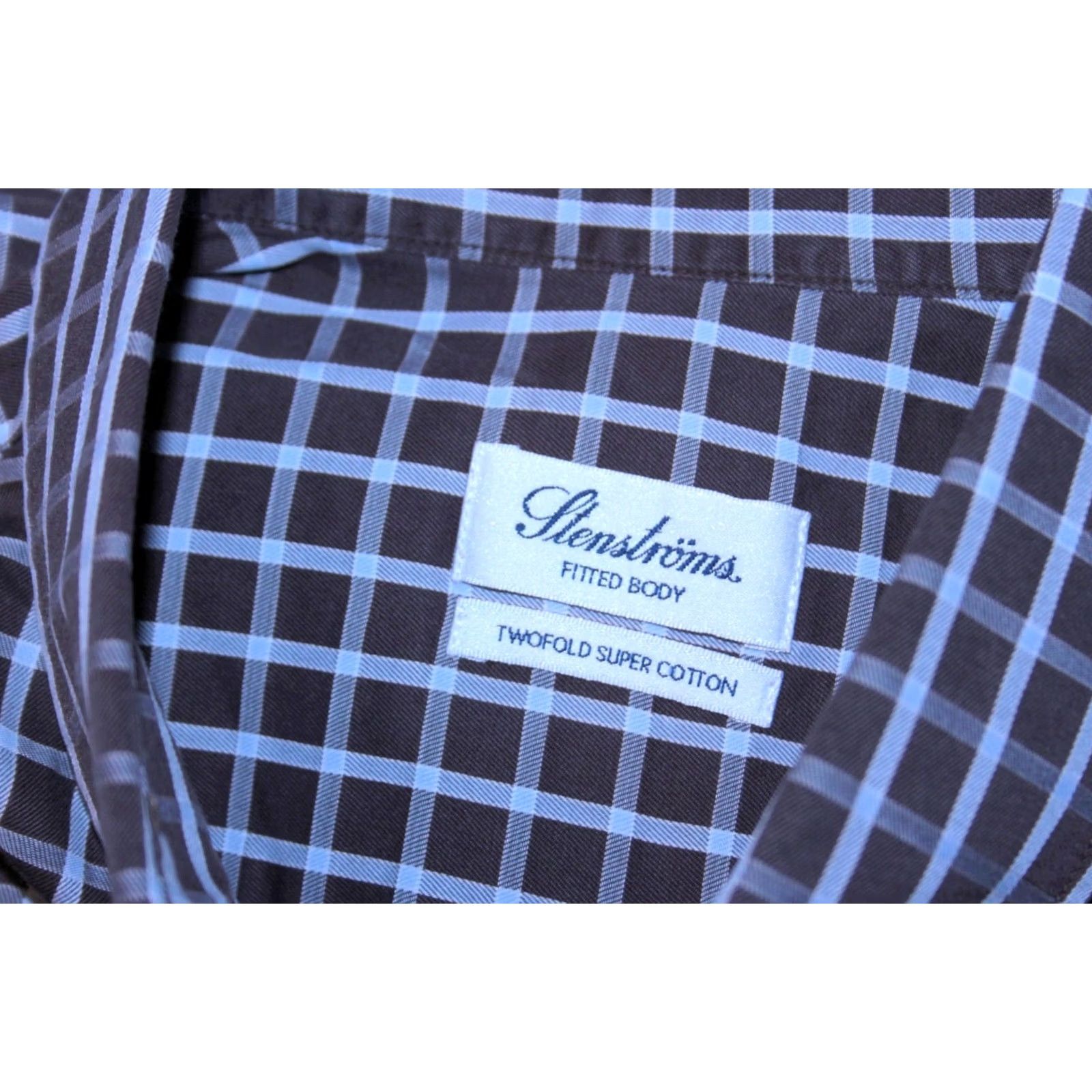 Vintage Stenstroms Mens Shirt Size 43 Twofold Super Cotton Size US XL / EU 56 / 4 - 4 Thumbnail