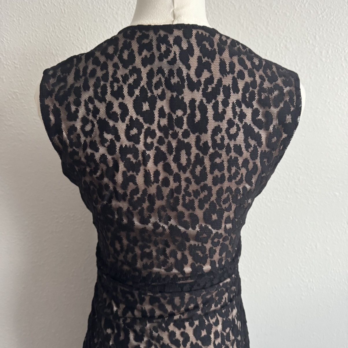 Other MODA INTERNATIONAL Vintage Black Leopard Print Mini Dress Size S / US 4 / IT 40 - 8 Thumbnail