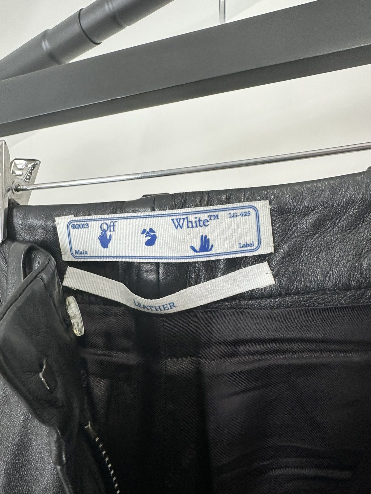 Off-White OFF WHITE LEATHER PANTS Size 25" / US 0 / IT 36 - 10 Thumbnail