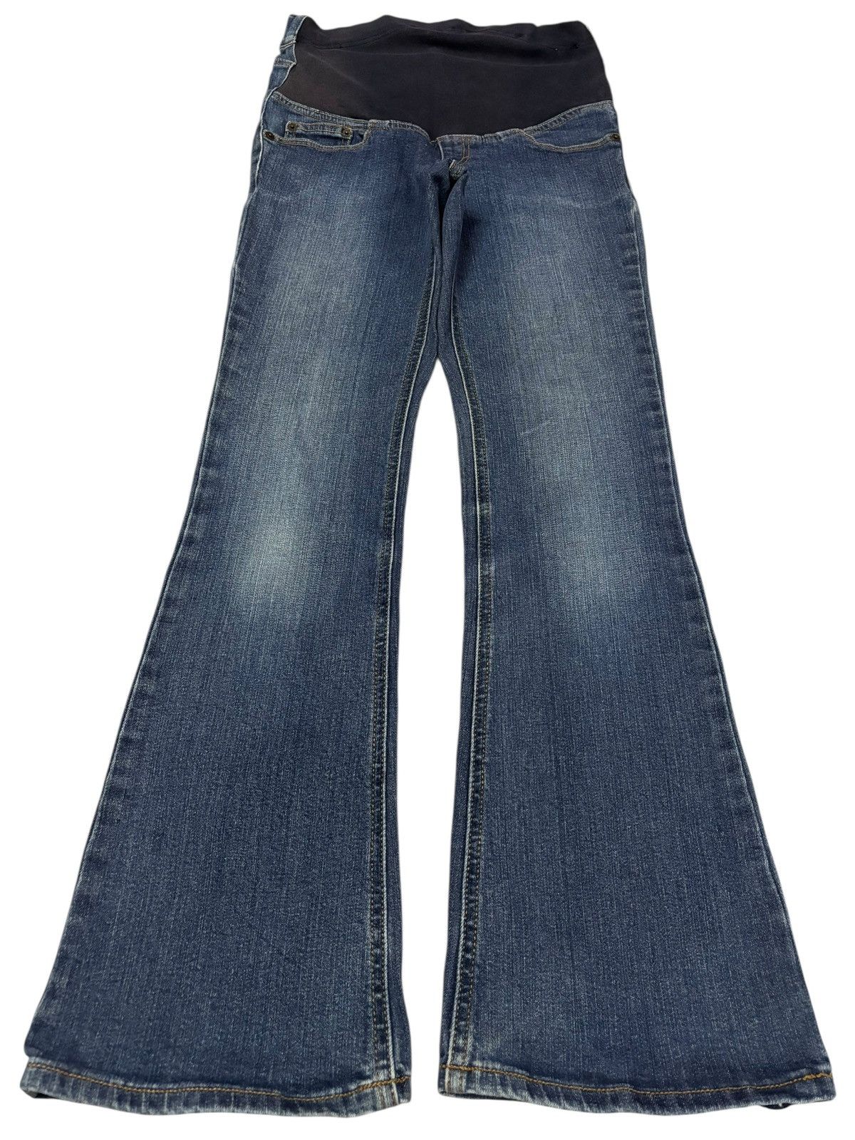 Edwin Vtg Edwin Japan Flared High Waist Distressed Jeans Size 30" / US 8 / IT 44 - 1 Thumbnail