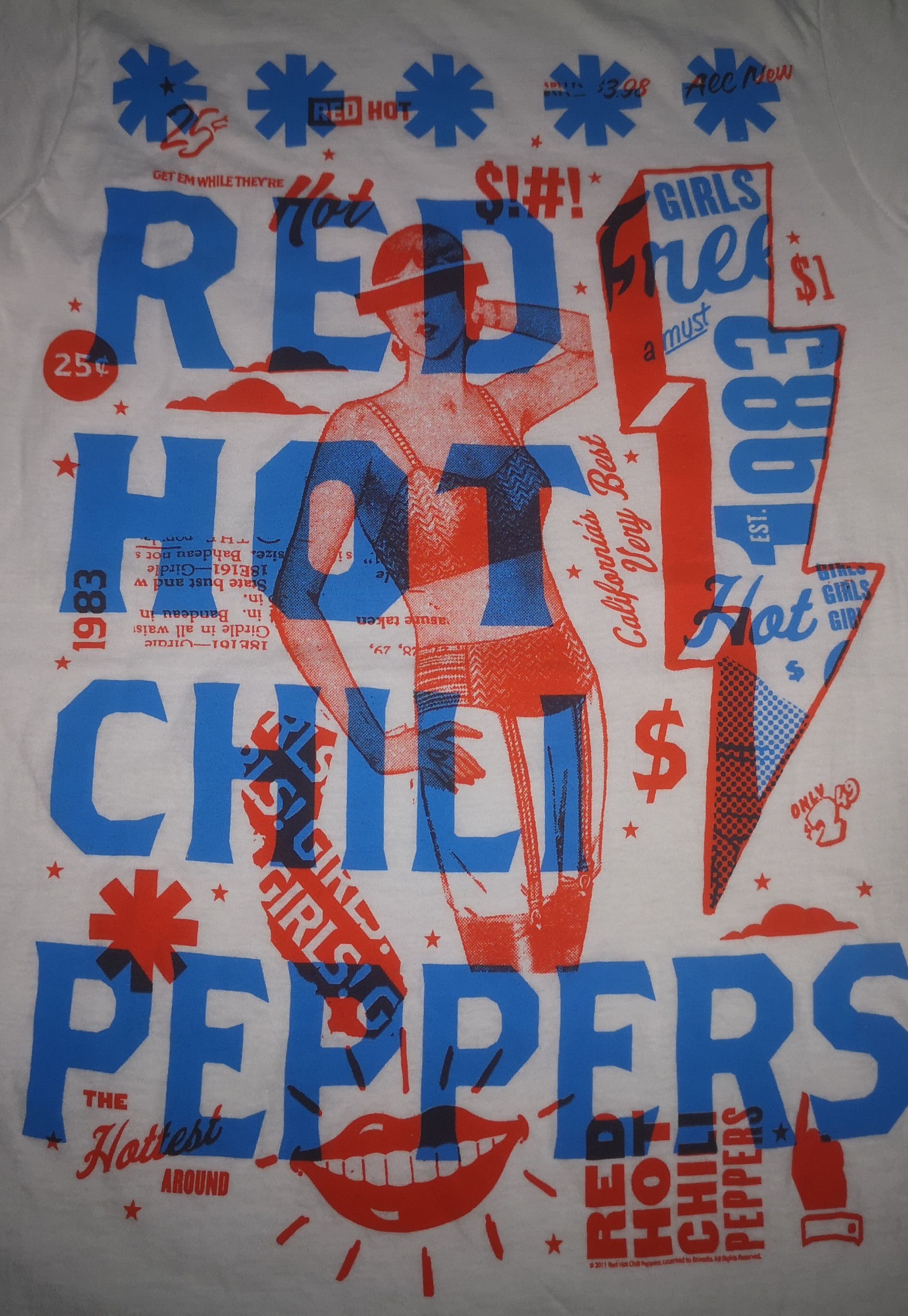 Band Tees × Vintage Vintage RHCP Red Hot Chili Peppers Band Multiply T Shirt Size US S / EU 44-46 / 1 - 5 Thumbnail