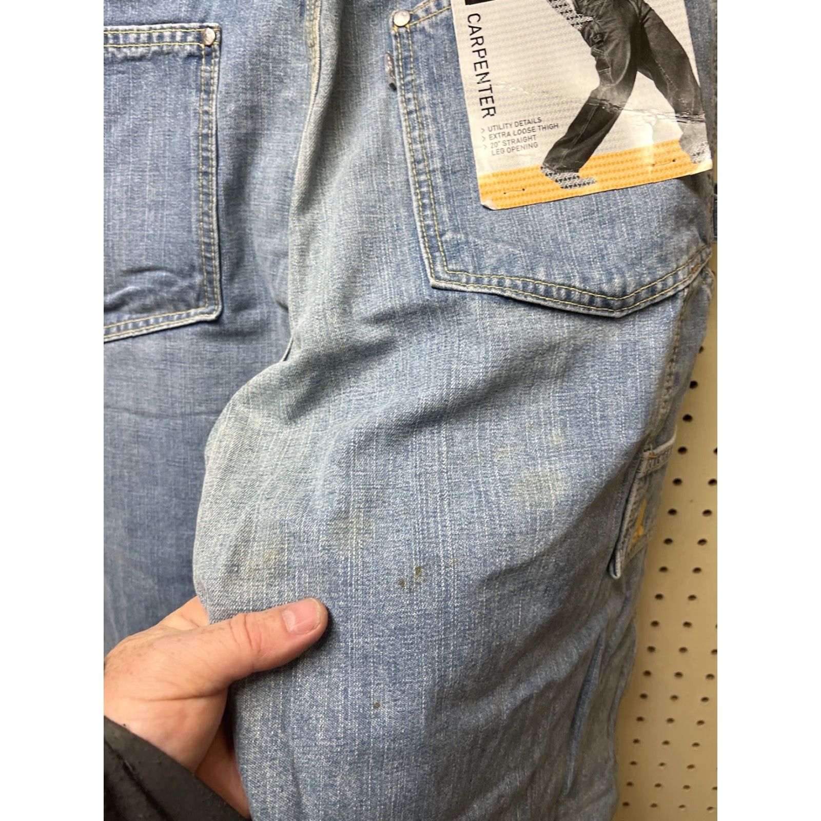 Levi's VTG Levi’s Silvertab 33x34 Wide-Leg Jeans Mens Regular Cotton Blue Baggy Carpenter 90s Skate USA Size US 33 - 6 Thumbnail