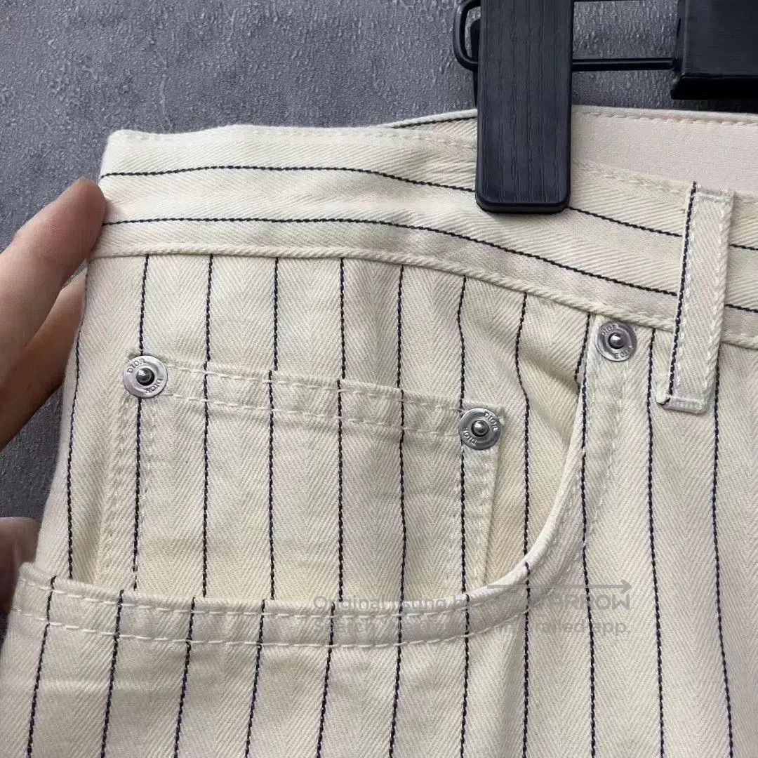 Dior Dior Embroidered Logo Striped Jeans. Size US 34 / EU 50 - 4 Thumbnail