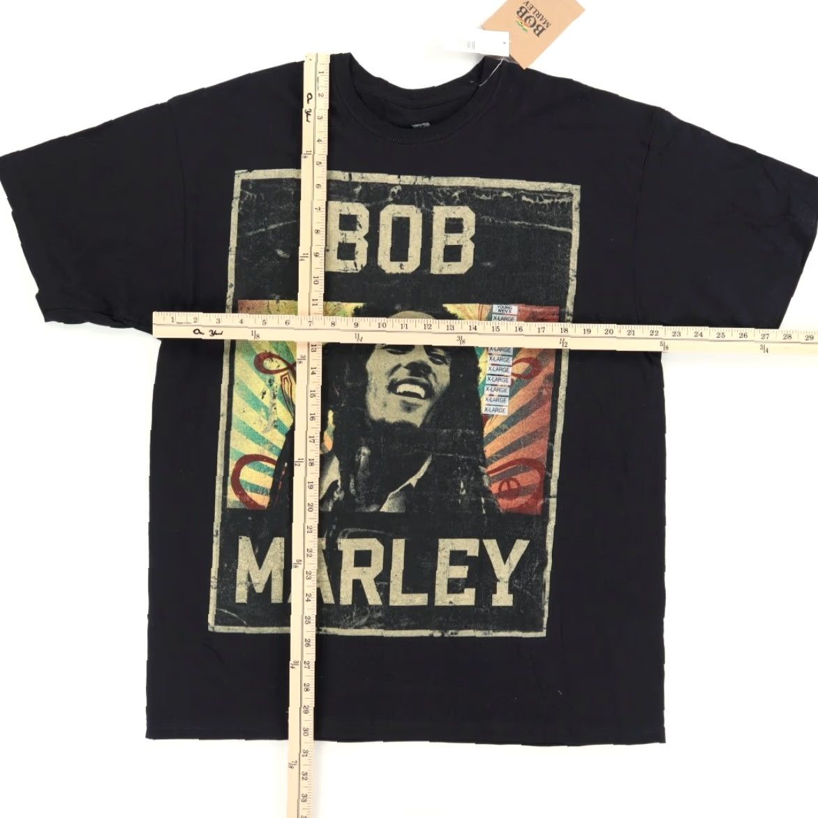 Vintage Bob Marley Shirt T-Shirt Men XL Black 2012 Solid Crew Neck Short Sleeve Cotton Regular Fit Stadium 12 2012 Shirt Mens Black XL Bob Marley Size US XL / EU 56 / 4 - 3 Thumbnail