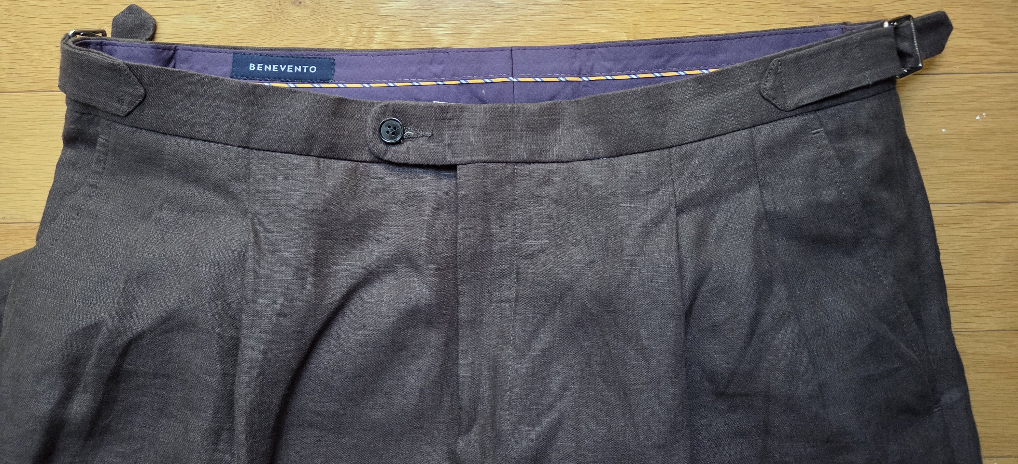Other Benevento brown linen trousers Size US 36 / EU 52 - 2 Thumbnail
