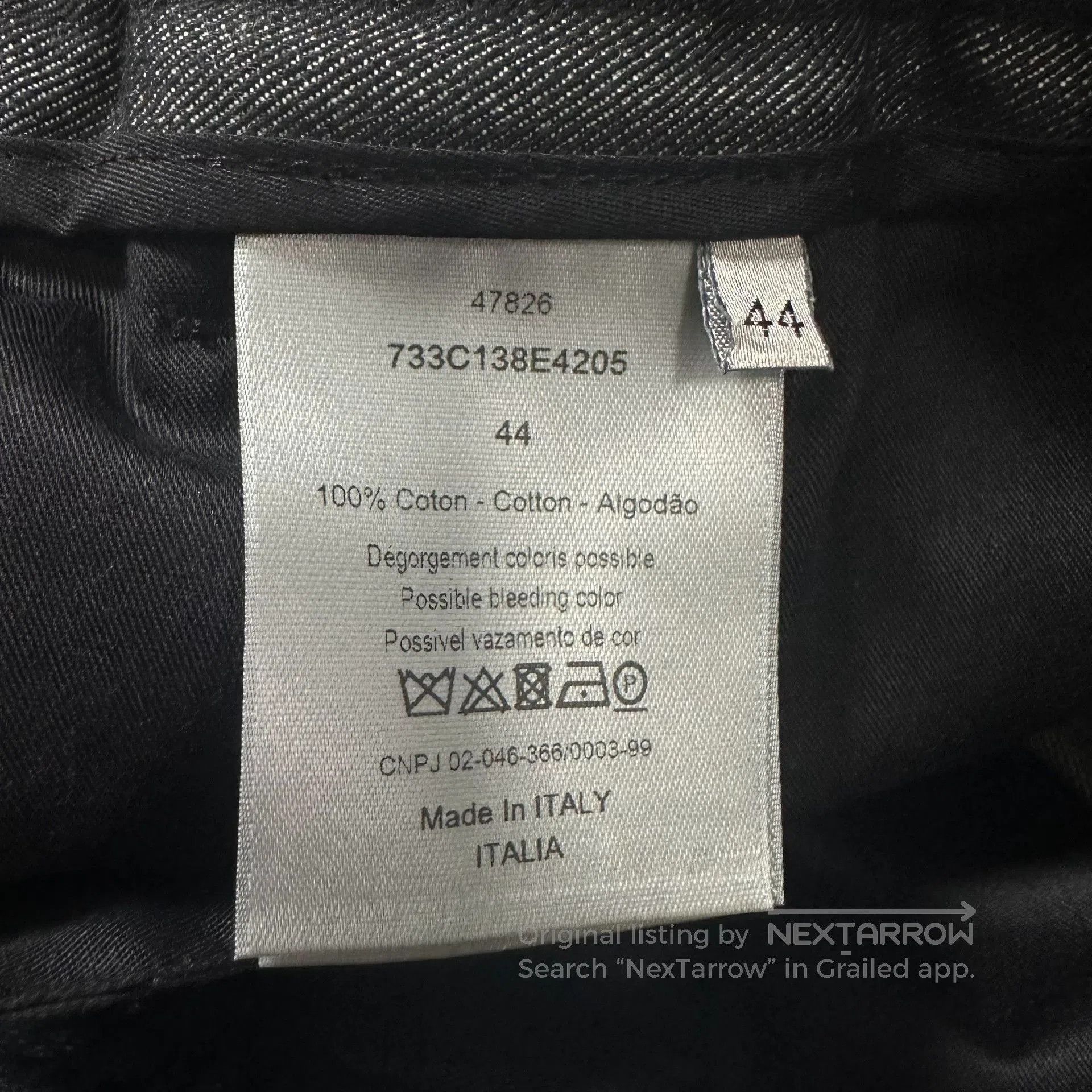 Dior Dior Gray Denim Side Zip Drawstring Pants. Size US 28 / EU 44 - 7 Thumbnail