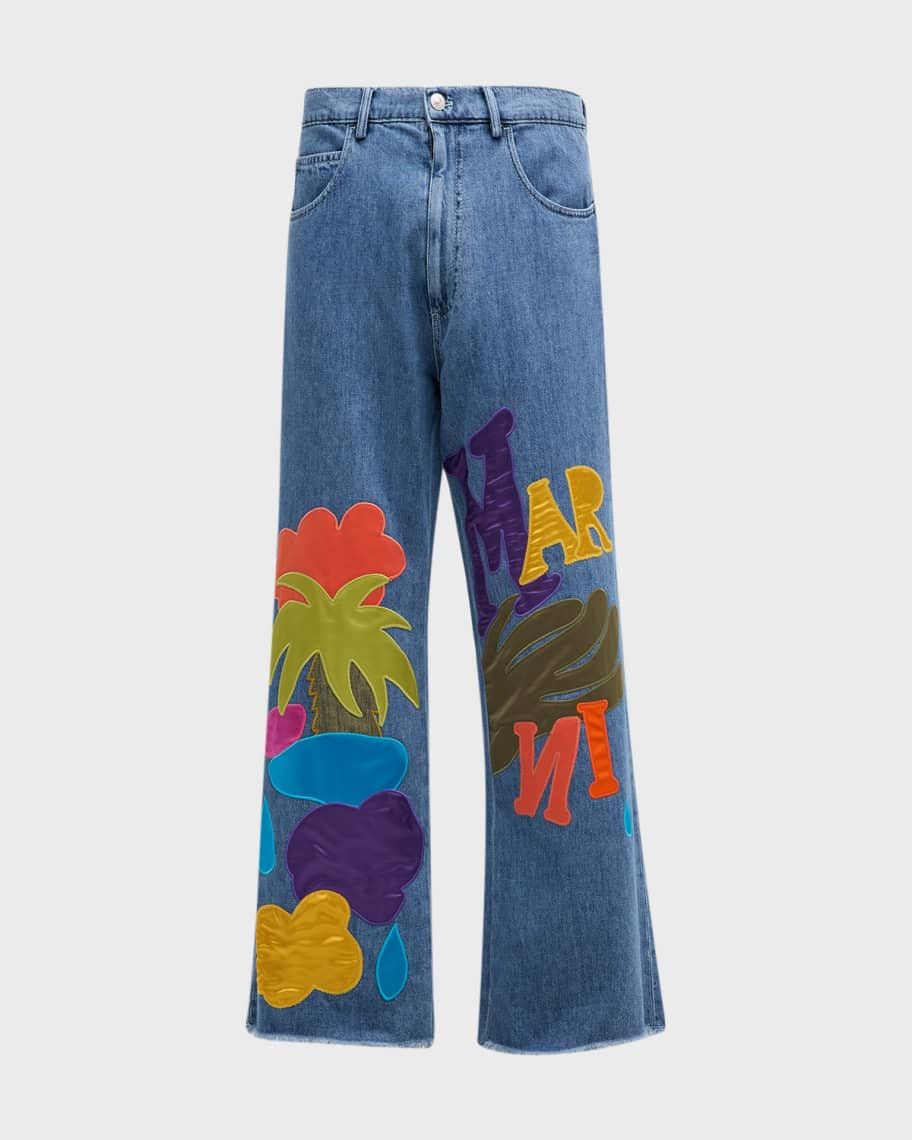 Marni o1srvl11e0624 Denim Trouser in Blue Size US 27 - 1 Thumbnail