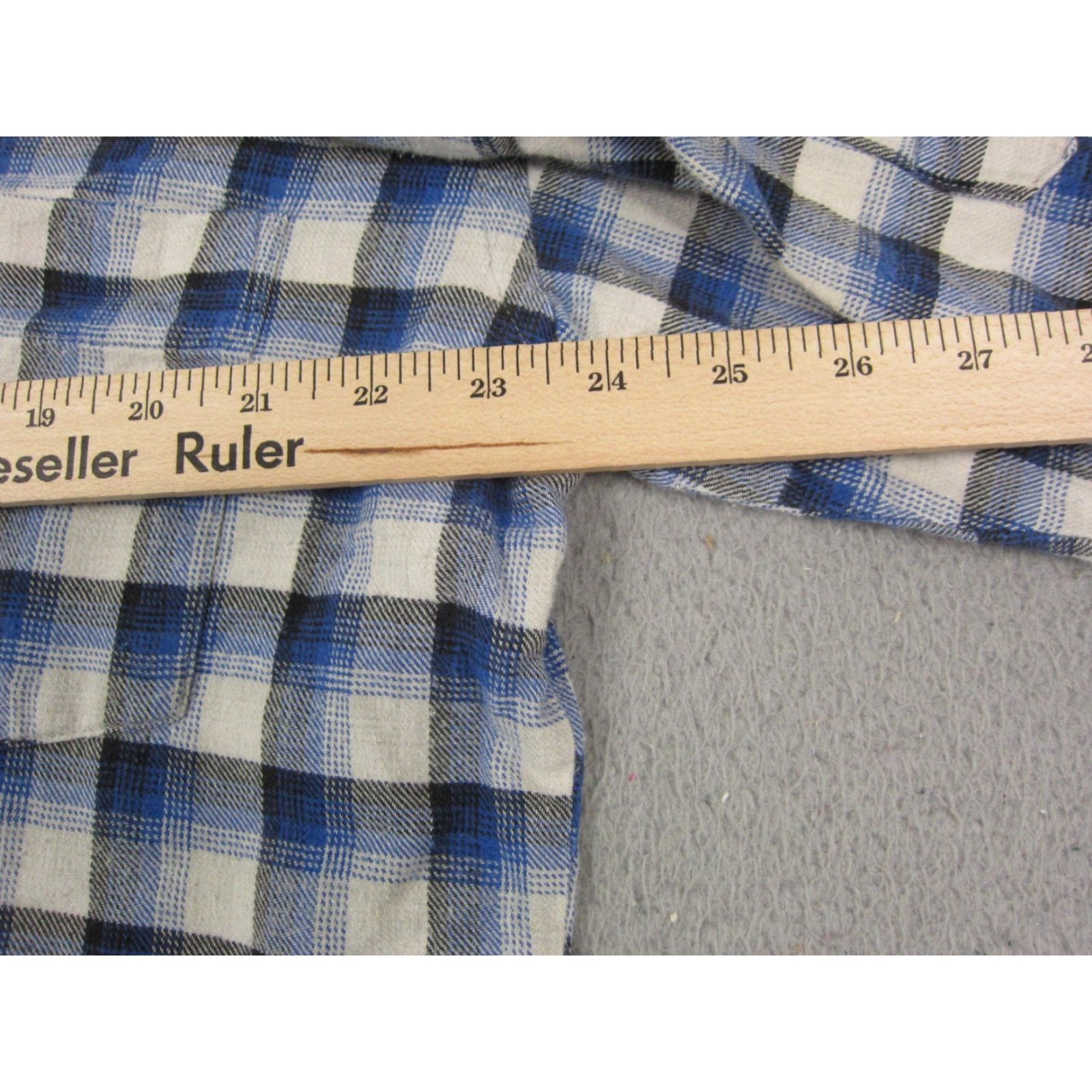 Members Only VINTAGE Members Only Shirt Mens Adult Large Blue Plaid Flannel Cotton 80s Shirt Button-Up 90s Theme Size US L / EU 52-54 / 3 - 7 Thumbnail