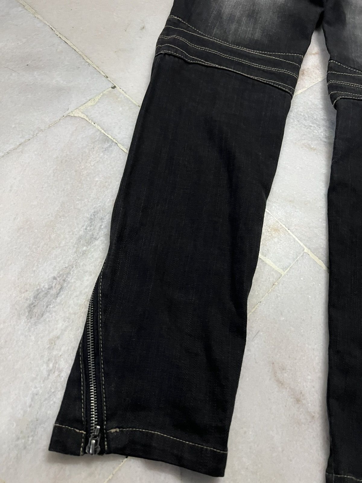 Japanese Brand PPFM DISTRESSED PUNK JEANS Size US 32 / EU 48 - 12 Thumbnail