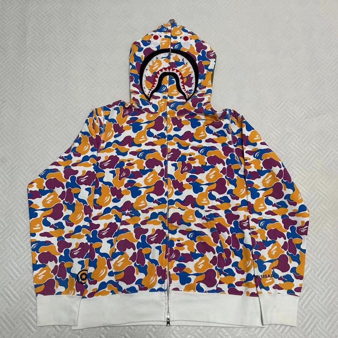 Bape LIMITED CAMO SHARK FULL ZIP HOODIE Size US L / EU 52-54 / 3 - 1 Thumbnail