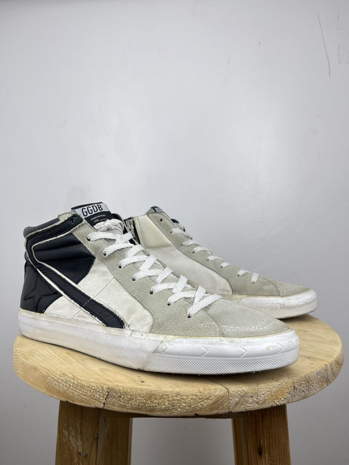 Golden Goose Slide Distressed Hi Top Sneaker Size US 10 / EU 43 - 4 Thumbnail
