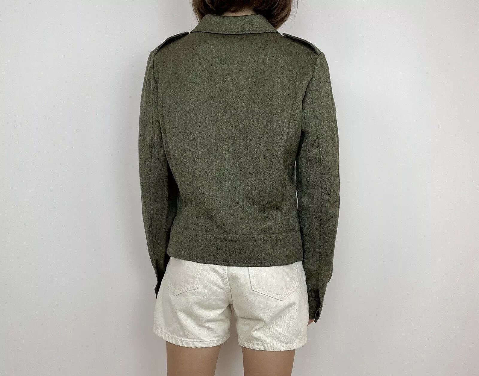 Vintage TOAST IN ARMY GREEN MILITARY WOOL BLAZER JACKET WOMENS Size L / US 10 / IT 46 - 3 Thumbnail
