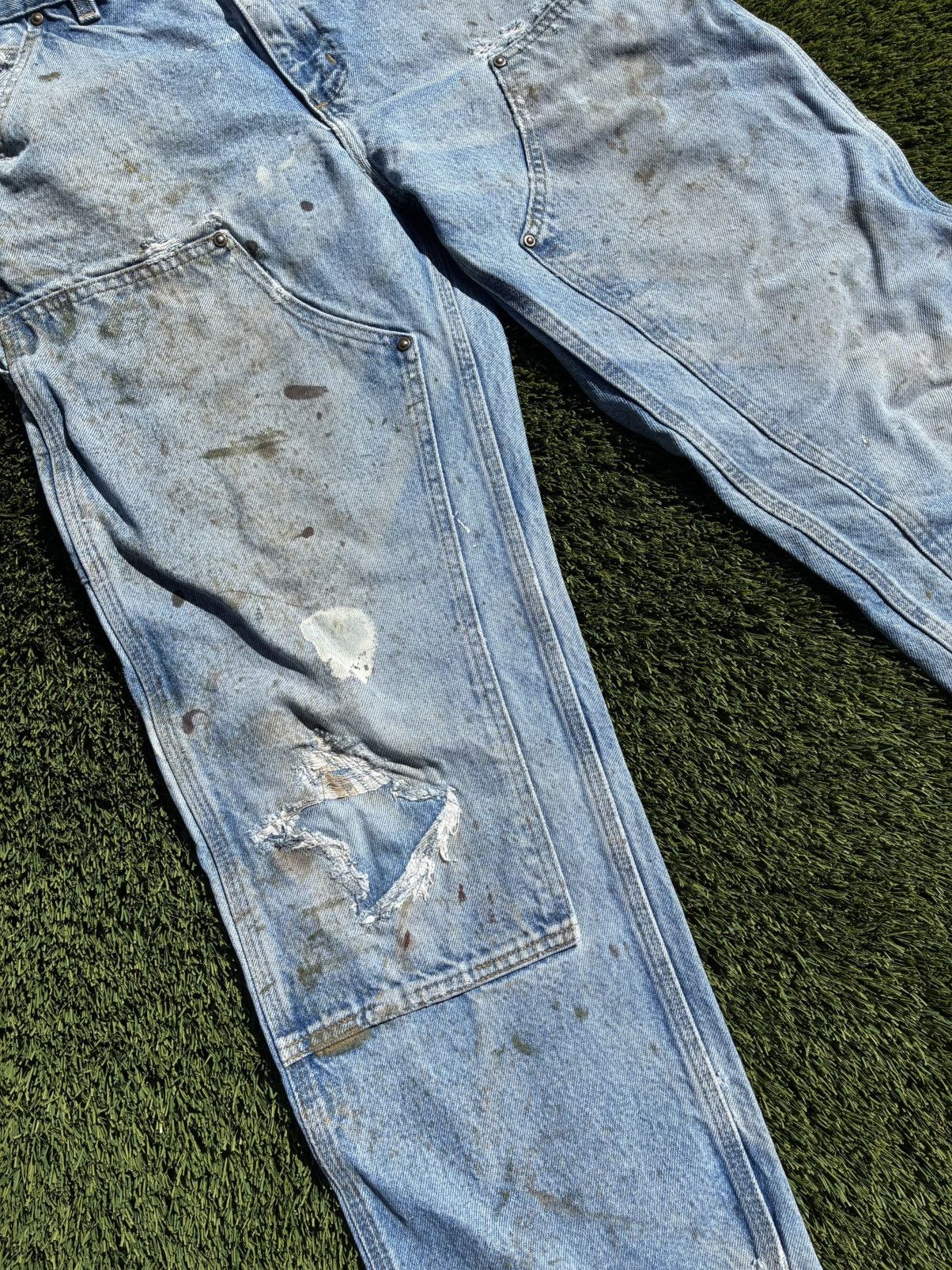 Carhartt Thrashed Vintage Carhartt double knee carpenter pant Size US 32 / EU 48 - 3 Thumbnail