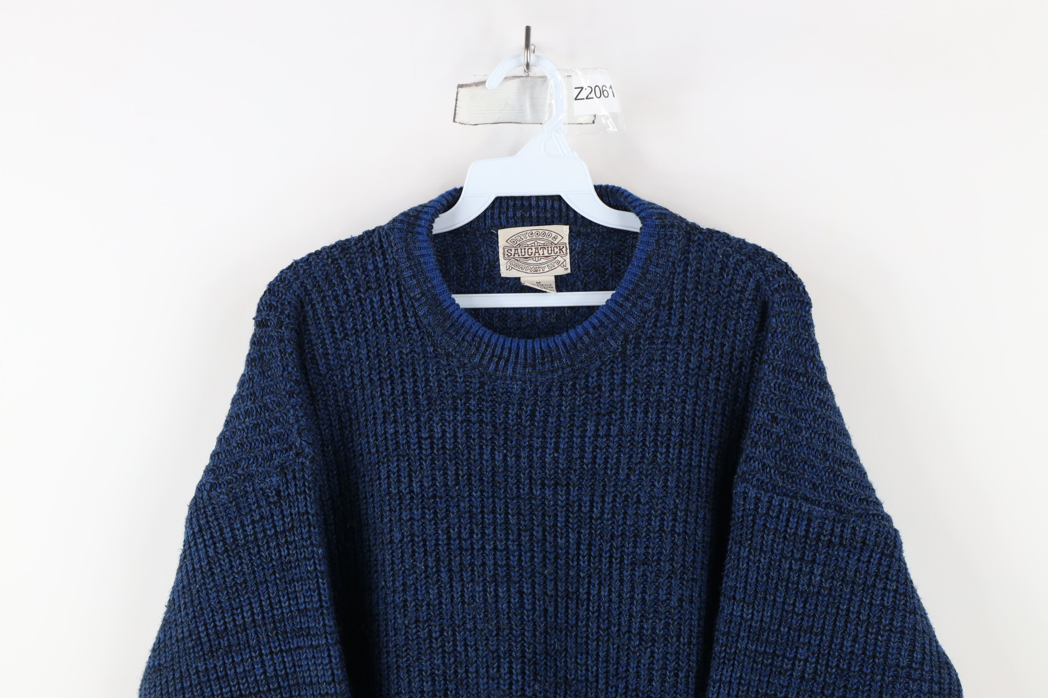 Vintage Vintage 90s Streetwear Blank Chunky Ribbed Knit Sweater Size US L / EU 52-54 / 3 - 2 Thumbnail