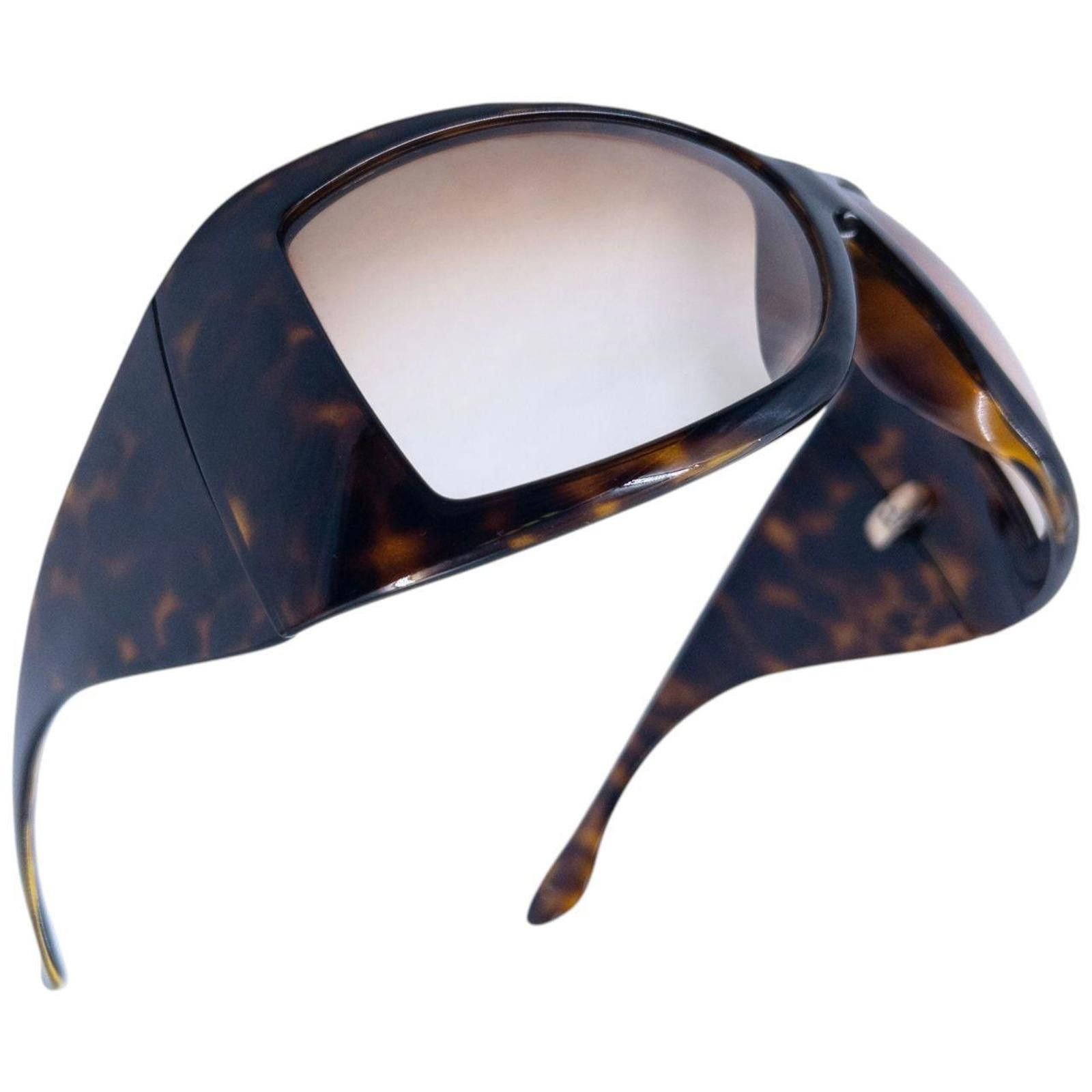 Gucci Vintage Gucci Oversized Tortoise Shell Sunglasses Size ONE SIZE - 5 Thumbnail