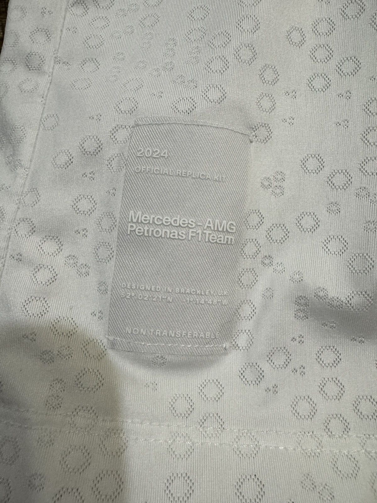 Mercedes-Benz Mercedes AMG F1 2024 Team Polo White Size L Size US L / EU 52-54 / 3 - 2 Thumbnail