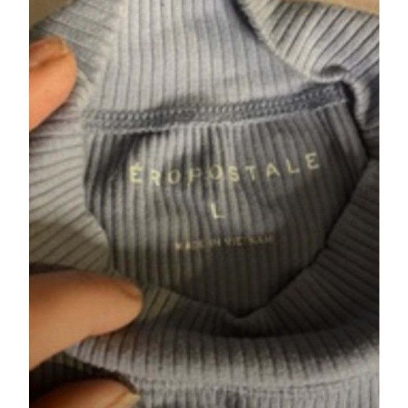 Aeropostale Aeropostale Ribbed Mock Neck Lavender Crop Tank Top Size L Size L / US 10 / IT 46 - 5 Thumbnail