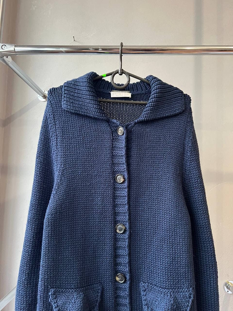 Total Luxury Spa $1600 RRP CRIMSON PARIS BY SCAGLIONE NAVY CLASSIC CARDIGAN L Size L / US 10 / IT 46 - 3 Thumbnail