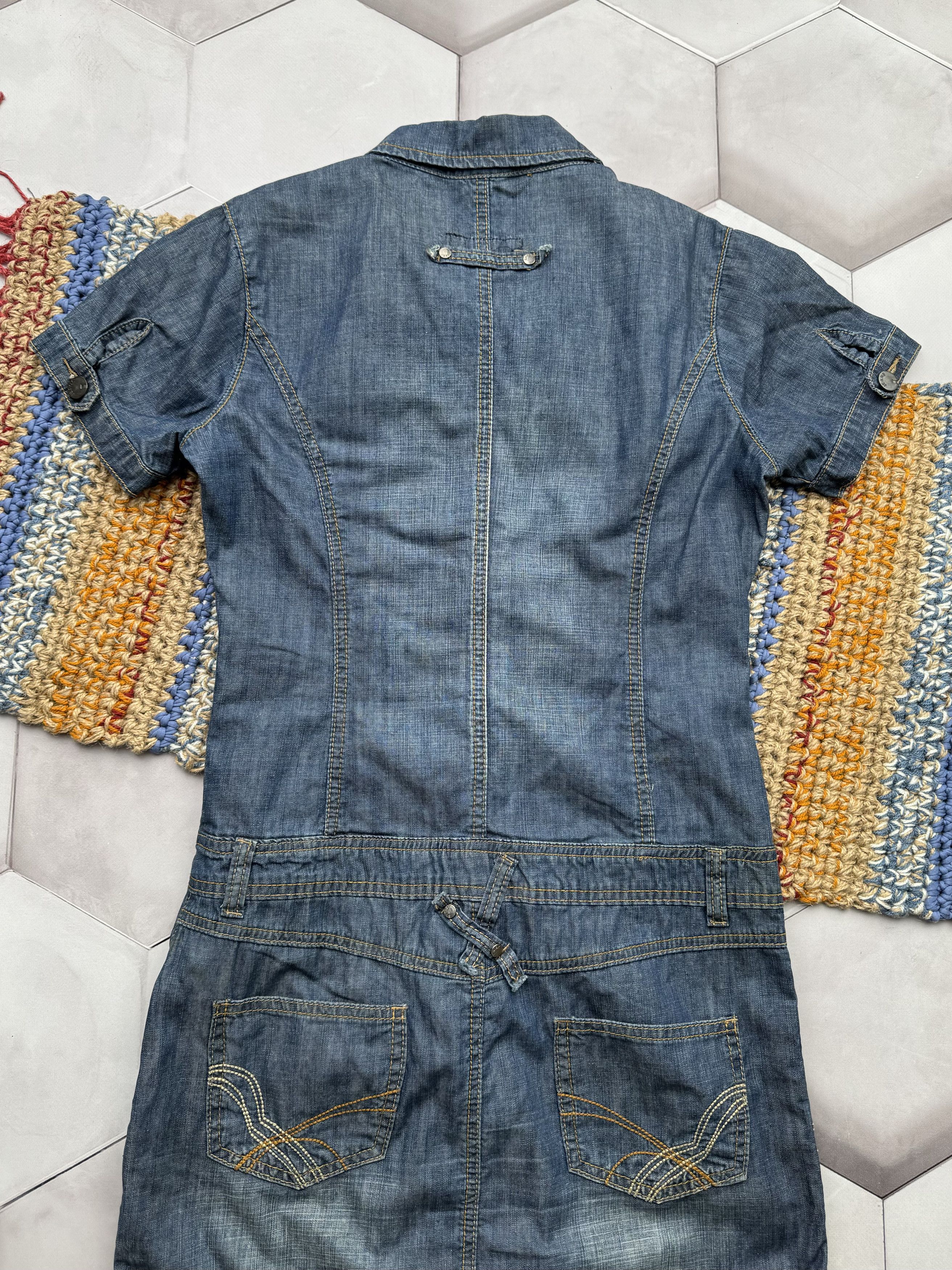 Vintage Vintage Midi Denim Dress (E4) Size M / US 6-8 / IT 42-44 - 7 Thumbnail