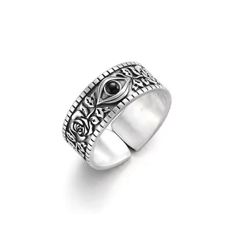 Jewelry Creative Eye Flowers Rings Size ONE SIZE - 4 Thumbnail