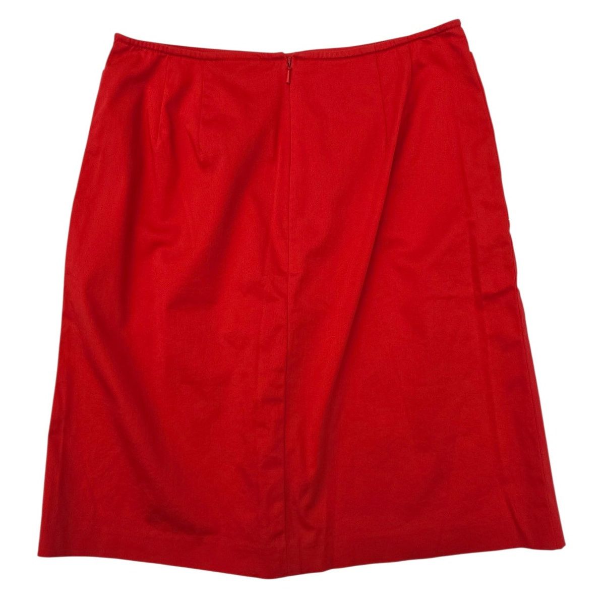 Loft Ann Taylor Loft | Red A-Line Skirt w/White Stitching |Size 2 Size 26" / US 2 / IT 38 - 4 Thumbnail