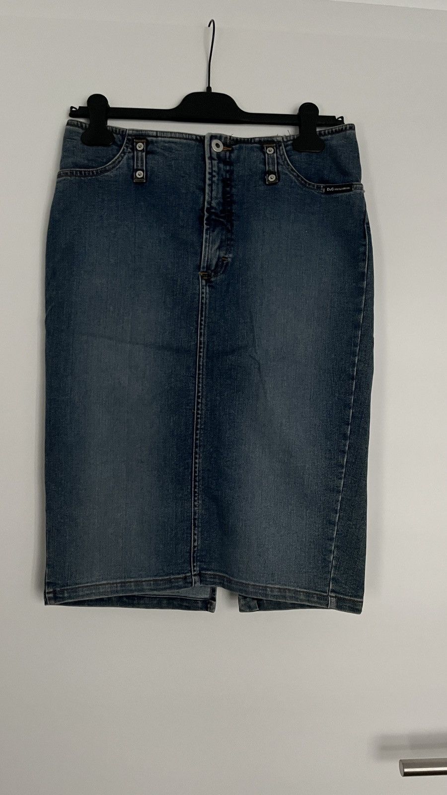 Dolce & Gabbana D&G Denim Skirt with Cut Out Size 30" / US 8 / IT 44 - 1 Thumbnail