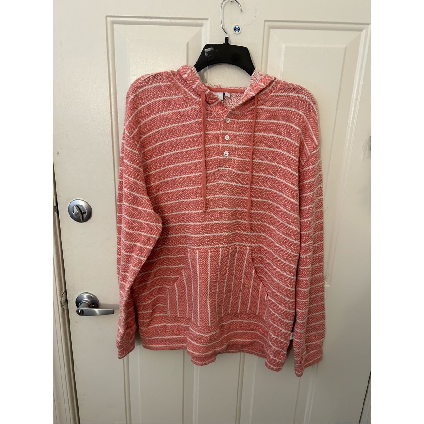 Onia Onia Micah Striped Herringbone Loopback Cotton-Blend Hoodie, Size US L / EU 52-54 / 3 - 5 Thumbnail