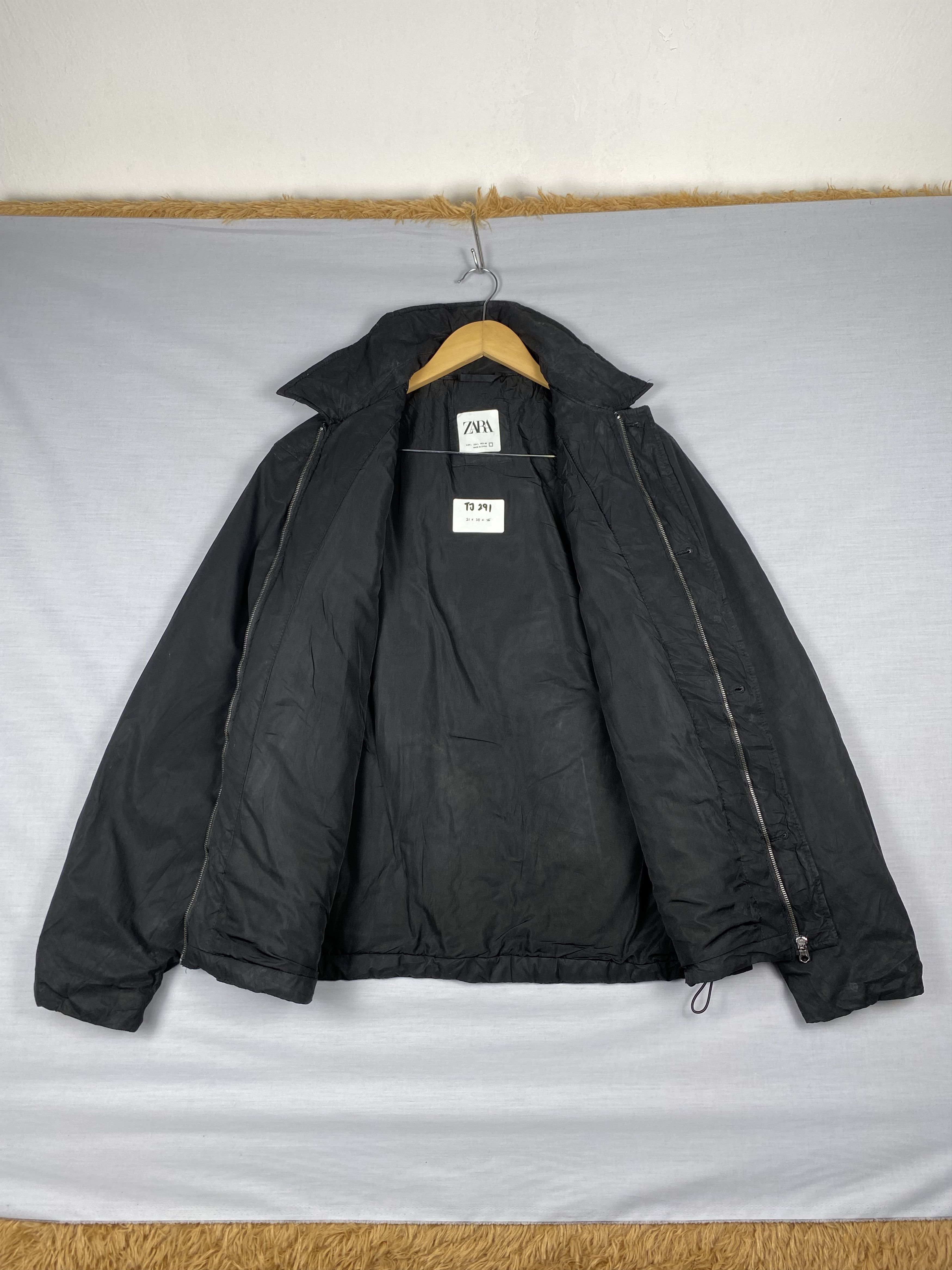 Zara Vintage ZARA Zip Up Black Light Jacket Size US L / EU 52-54 / 3 - 3 Thumbnail
