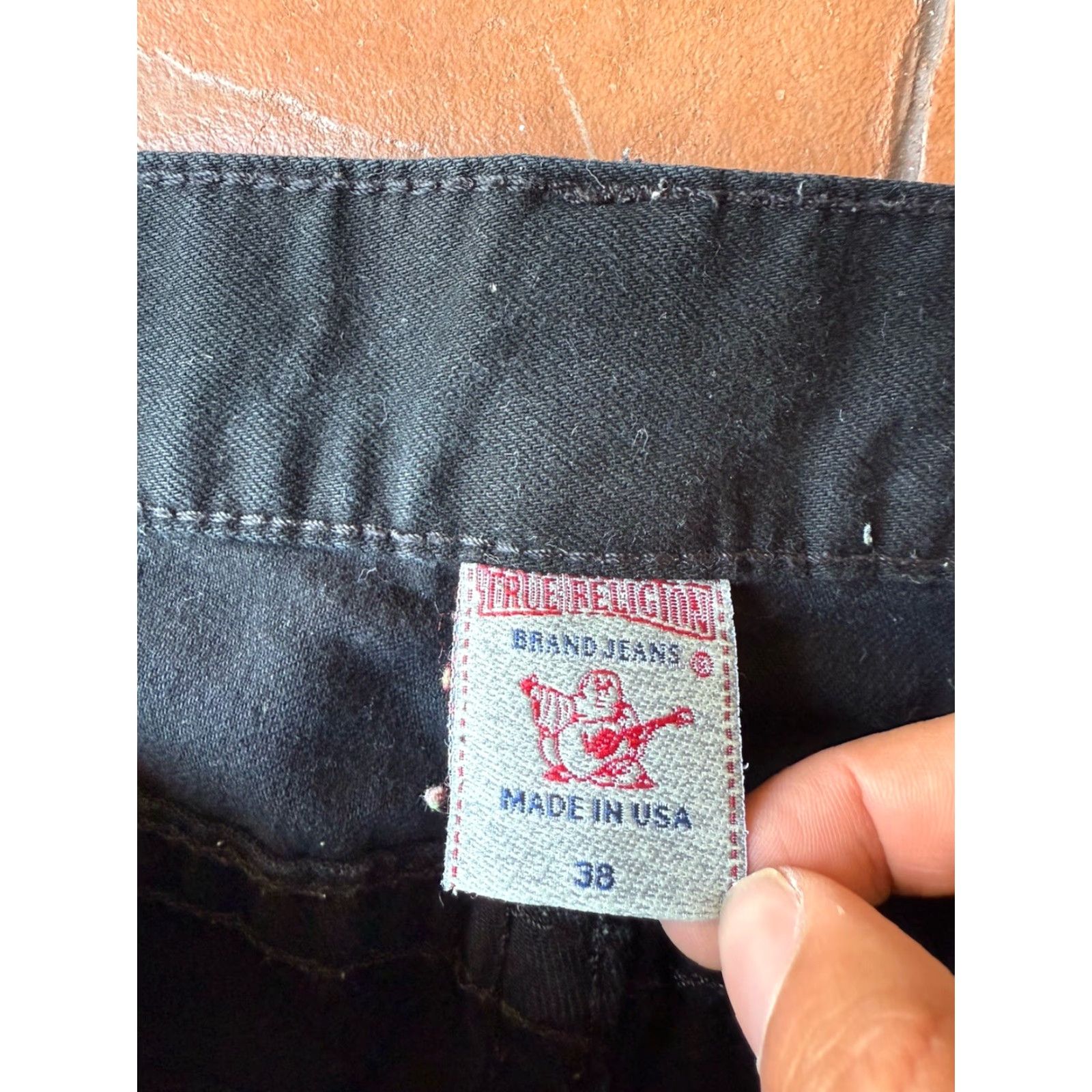 True Religion VINTAGE Y2K True Religion Ricky Straight Denim Jeans Mens 38x25 Made in USA Size US 38 / EU 54 - 3 Thumbnail