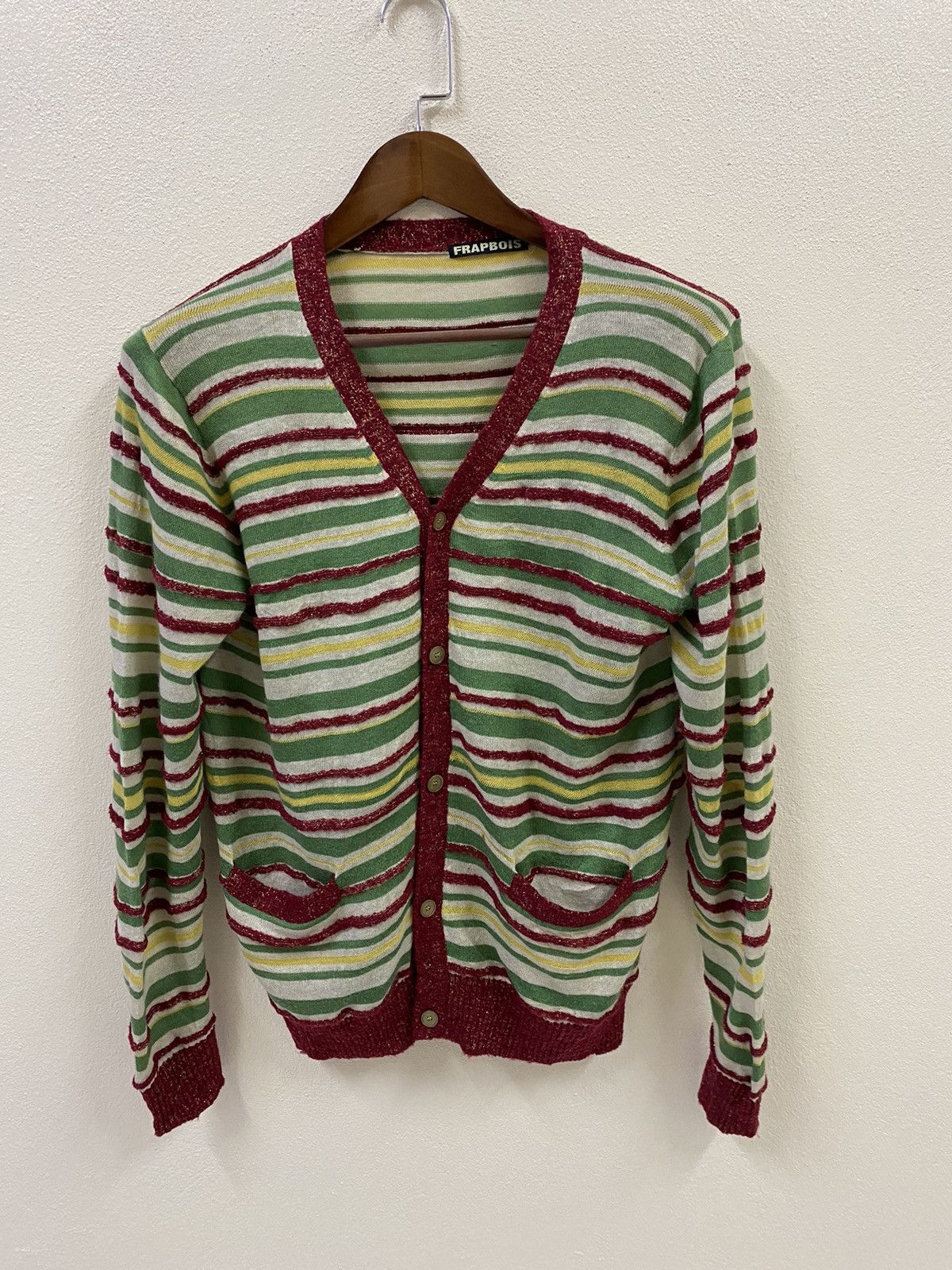 Issey Miyake Vtg Frapbois Sweater Cardigan Stripe Size M / US 6-8 / IT 42-44 - 1 Thumbnail