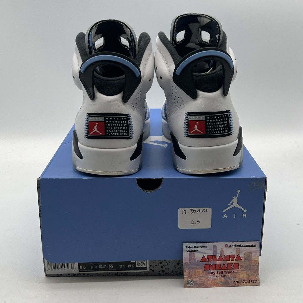 Jordan Brand Air Jordan 6 UNC Home Size US 8.5 / EU 41-42 - 3 Thumbnail