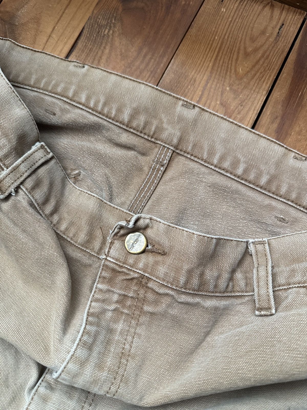Carhartt Vintage 90s Carhartt Tan Faded Carpenter Work Pants Size US 36 / EU 52 - 3 Thumbnail