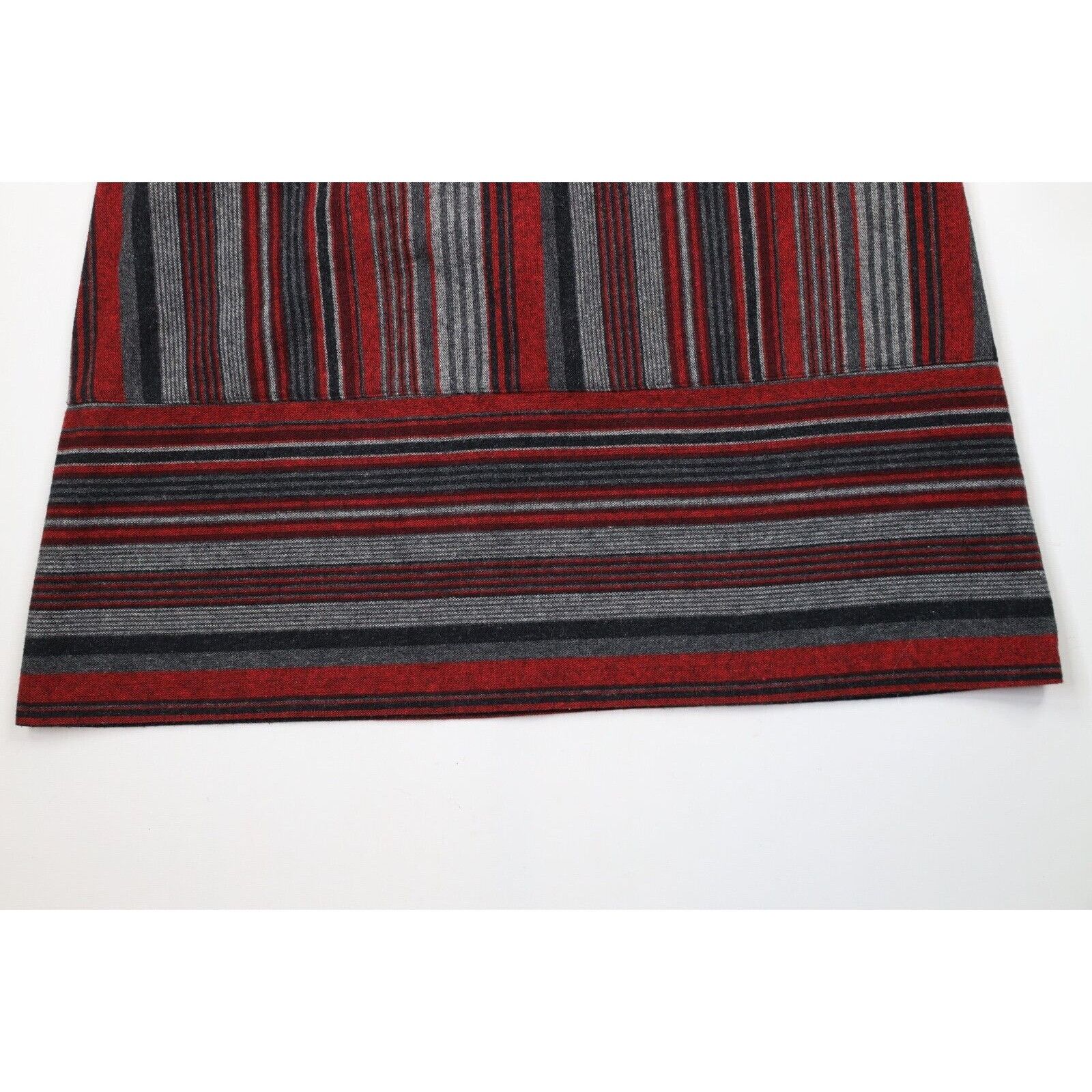 Vintage Vintage 70s Streetwear Wool Blend Tweed Striped Skirt Size 38" / US 16 / IT 52 - 4 Thumbnail