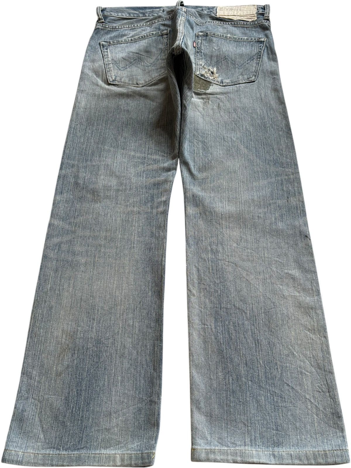 Edwin Exclusive Vintage Edwin XV Bleach Embroidered Loose Jeans Size US 32 / EU 48 - 2 Thumbnail