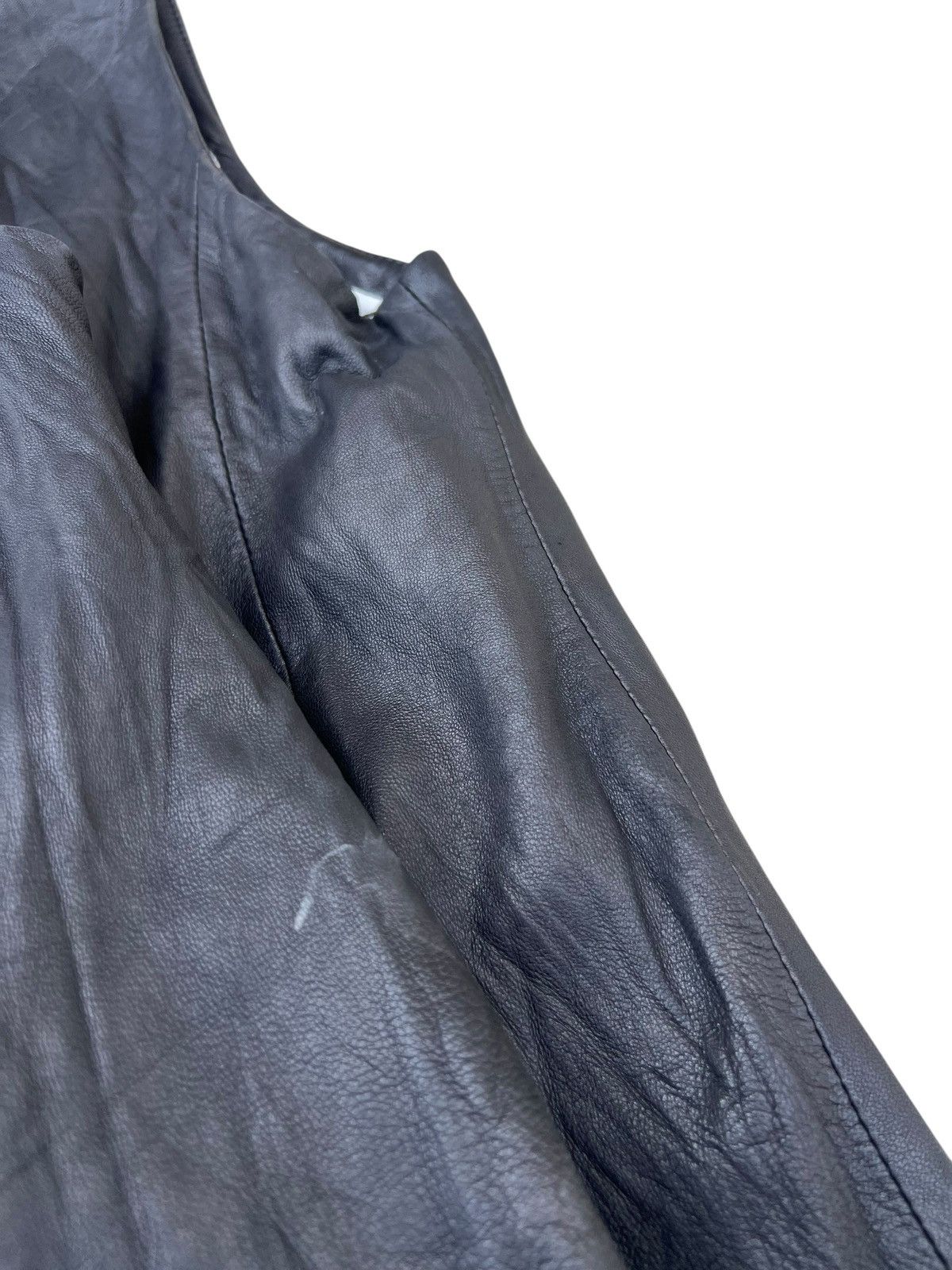 Bajra × Vintage Vintage Bajra Japan Patina Sheepskin Leather Long Vest Size US XS / EU 42 / 0 - 24 Thumbnail