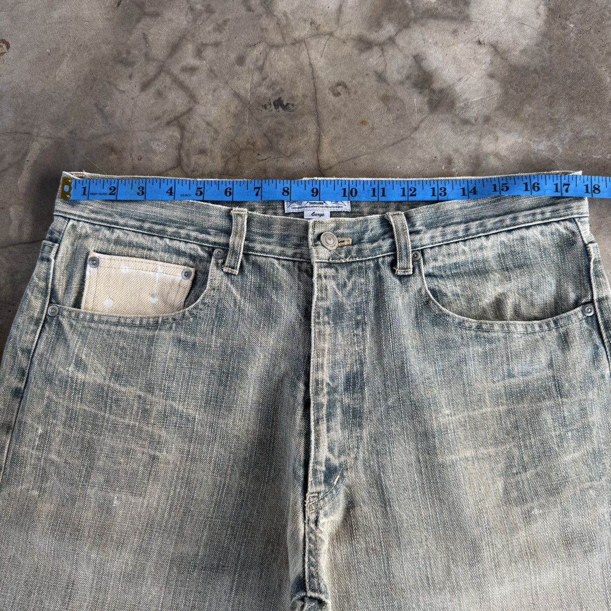 Japanese Brand W35x29.5 Vintage Connect Rusty Faded Denim Jean Pants Size US 35 - 6 Thumbnail