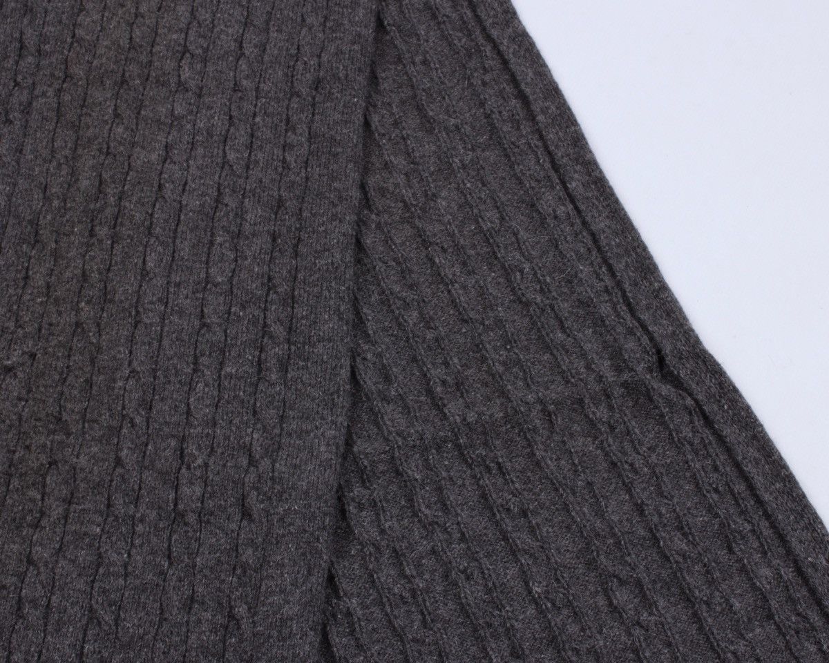 Lacoste × Vintage LACOSTE Gray Cable Knit Wool Scarf Size ONE SIZE - 5 Thumbnail