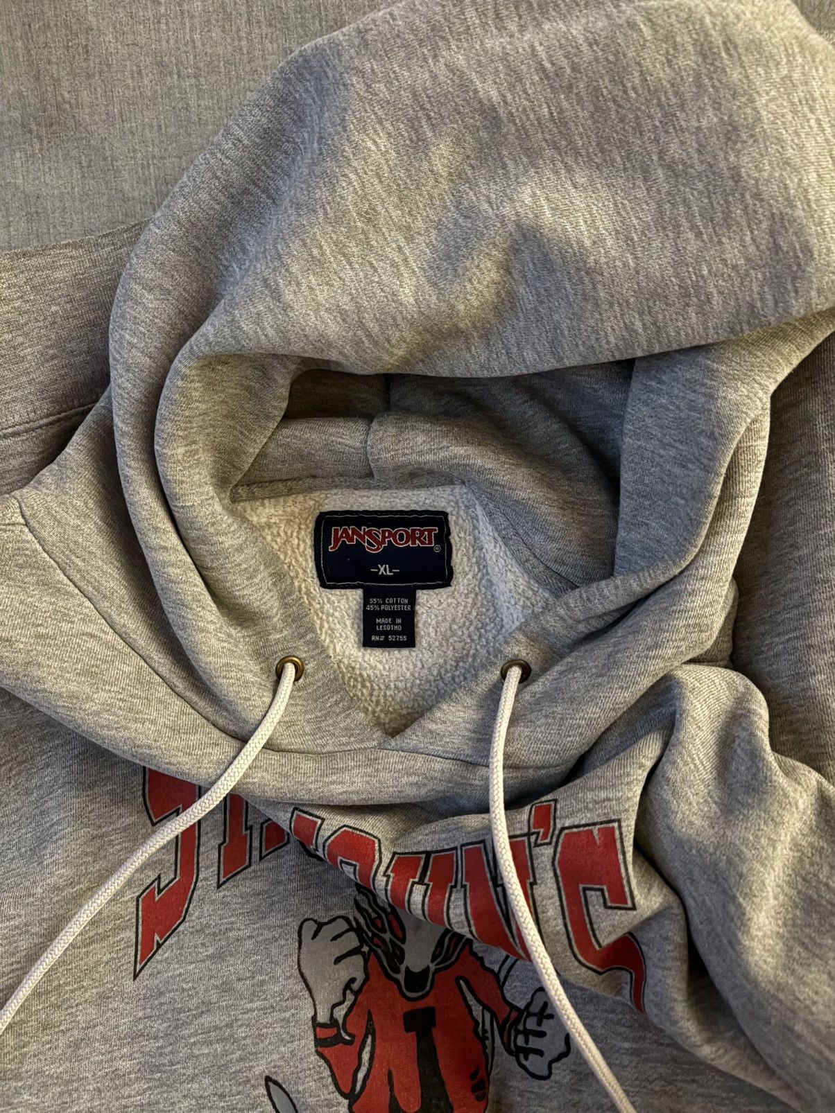 Jansport St. John’s University VTG Y2K grey mouse mascot hoodie XL Size US XL / EU 56 / 4 - 3 Thumbnail
