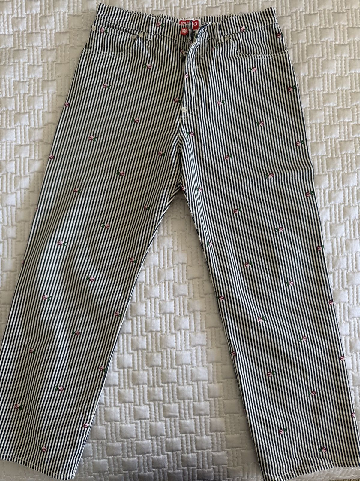 Kenzo Kenzo mens striped floral straight leg pants size 31 Size US 31 - 1 Thumbnail