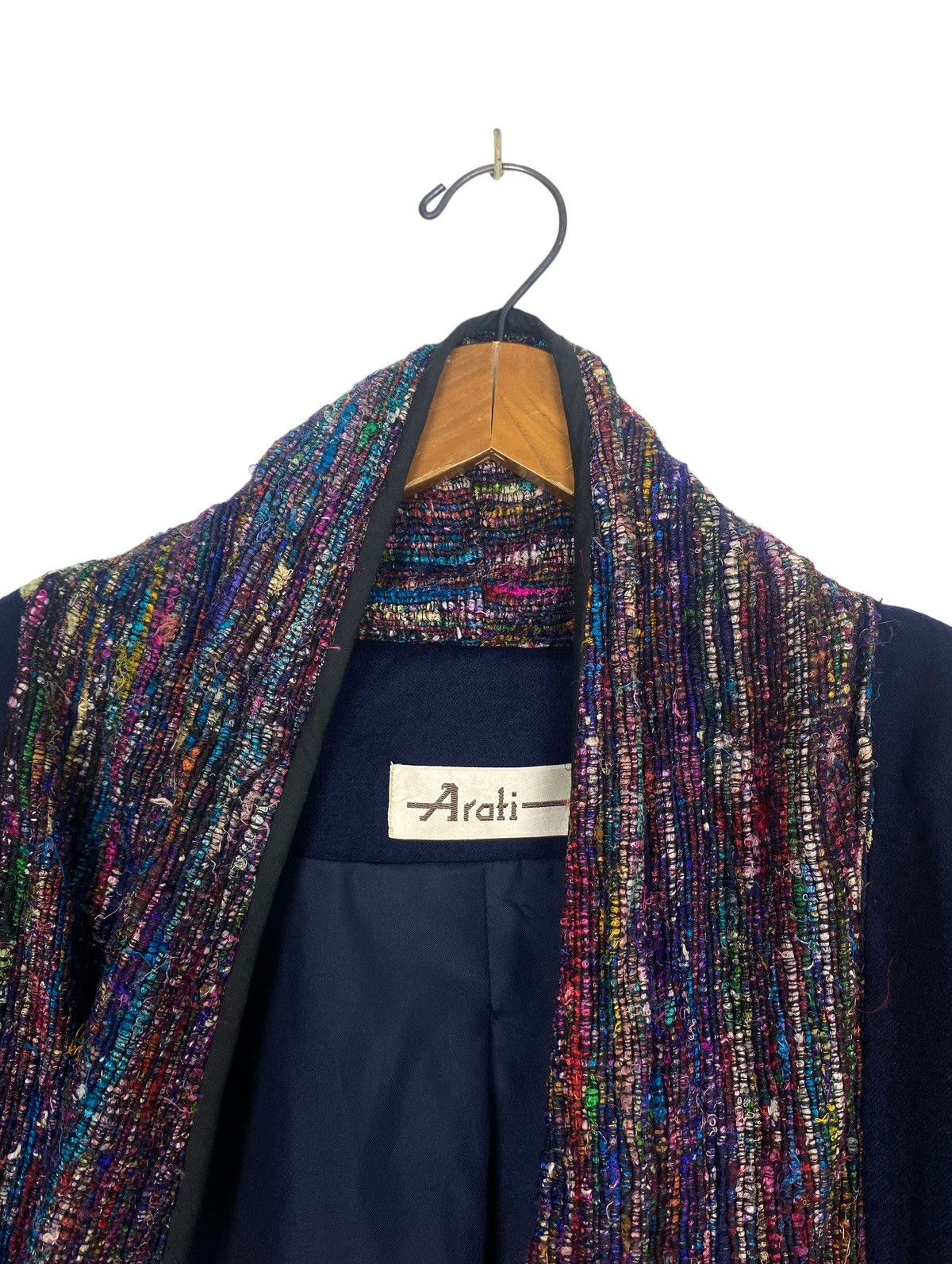 Japanese Brand Rare‼️ Vintage Arati Kimono Wool Coat Made in Japan Size XL / US 12-14 / IT 48-50 - 6 Thumbnail
