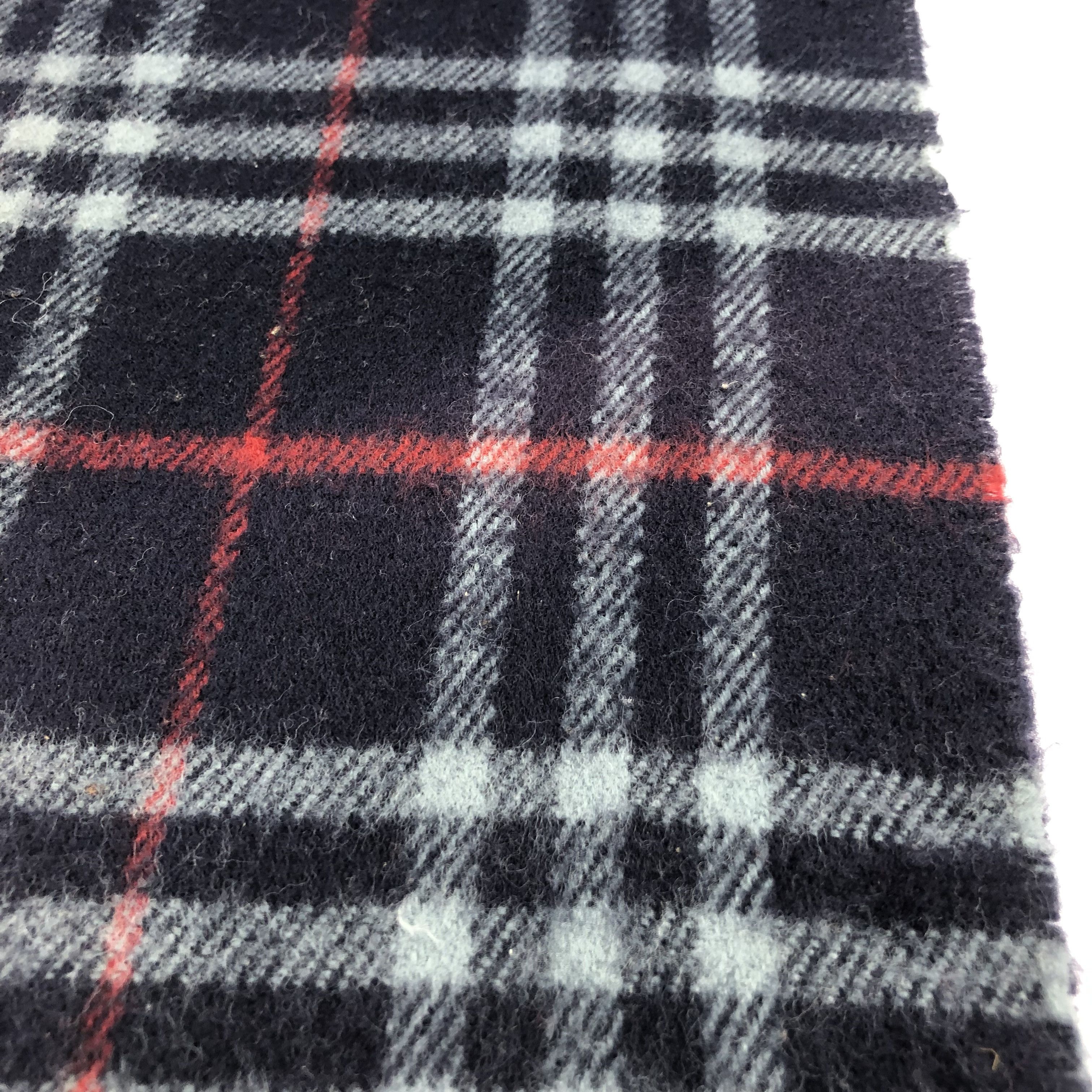 Burberry Burberrys Nova Check Blue Wool Scarf Muffler V996 Size ONE SIZE - 10 Thumbnail