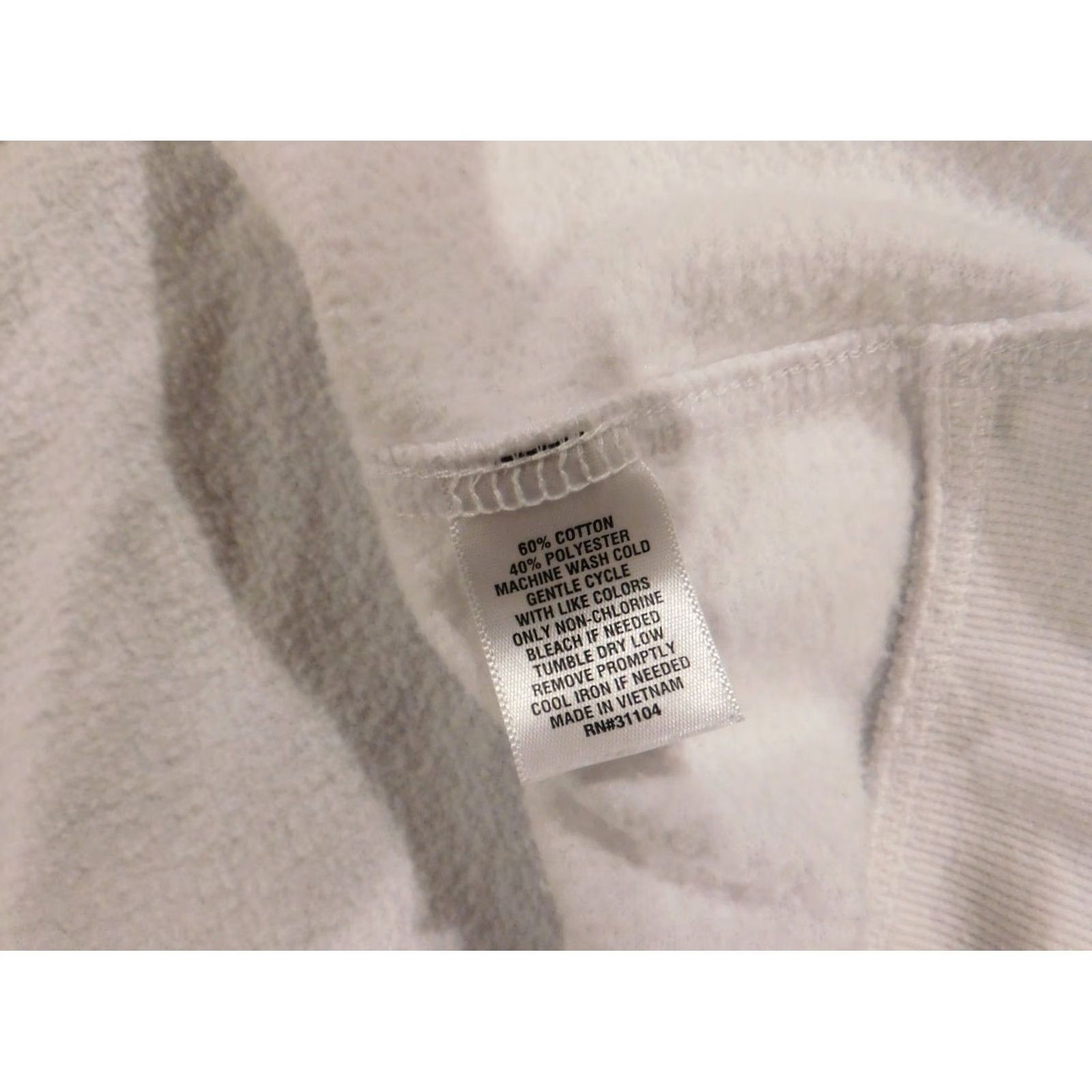 Vintage Zelos Womens Sweatshirt L White Crew Neck Pullover Zip Logo Stretch Regular Knit Activewear - Mens/ Womens Size L / US 10 / IT 46 - 7 Thumbnail