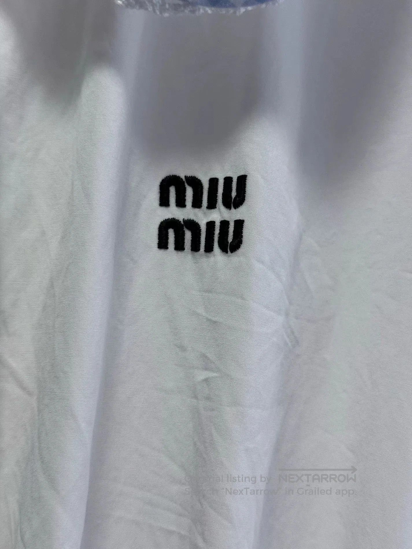 Miu Miu Miu Miu White Doll Collar Logo Belted Dress. Size XS / US 0-2 / IT 36-38 - 3 Thumbnail