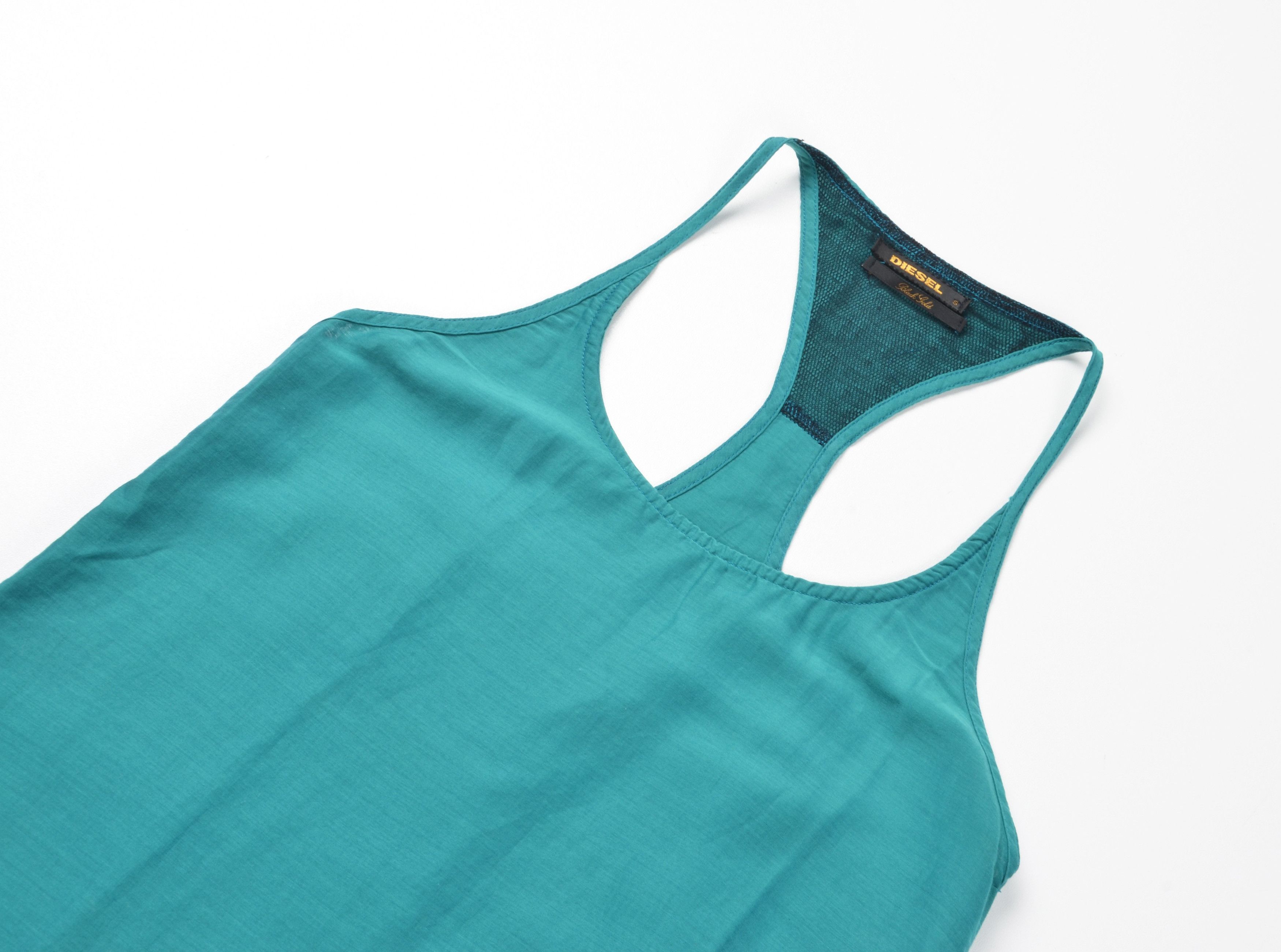 Diesel Black Gold Vintage Diesel Y2K Turquoise Racerback Tank Top Size S / US 4 / IT 40 - 4 Thumbnail