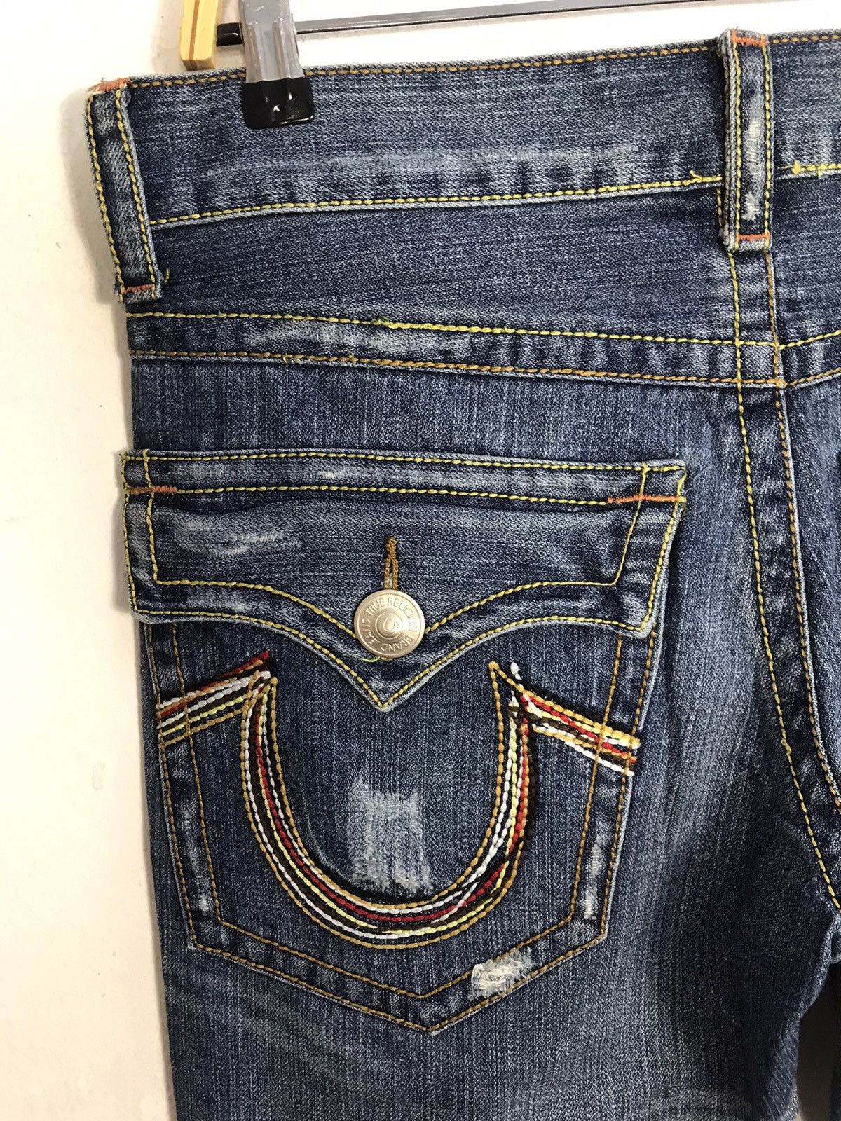 True Religion True Religion Joey Big T Usa Flaps Pocket Indigo Low Rise Size 32" / US 10 / IT 46 - 6 Thumbnail